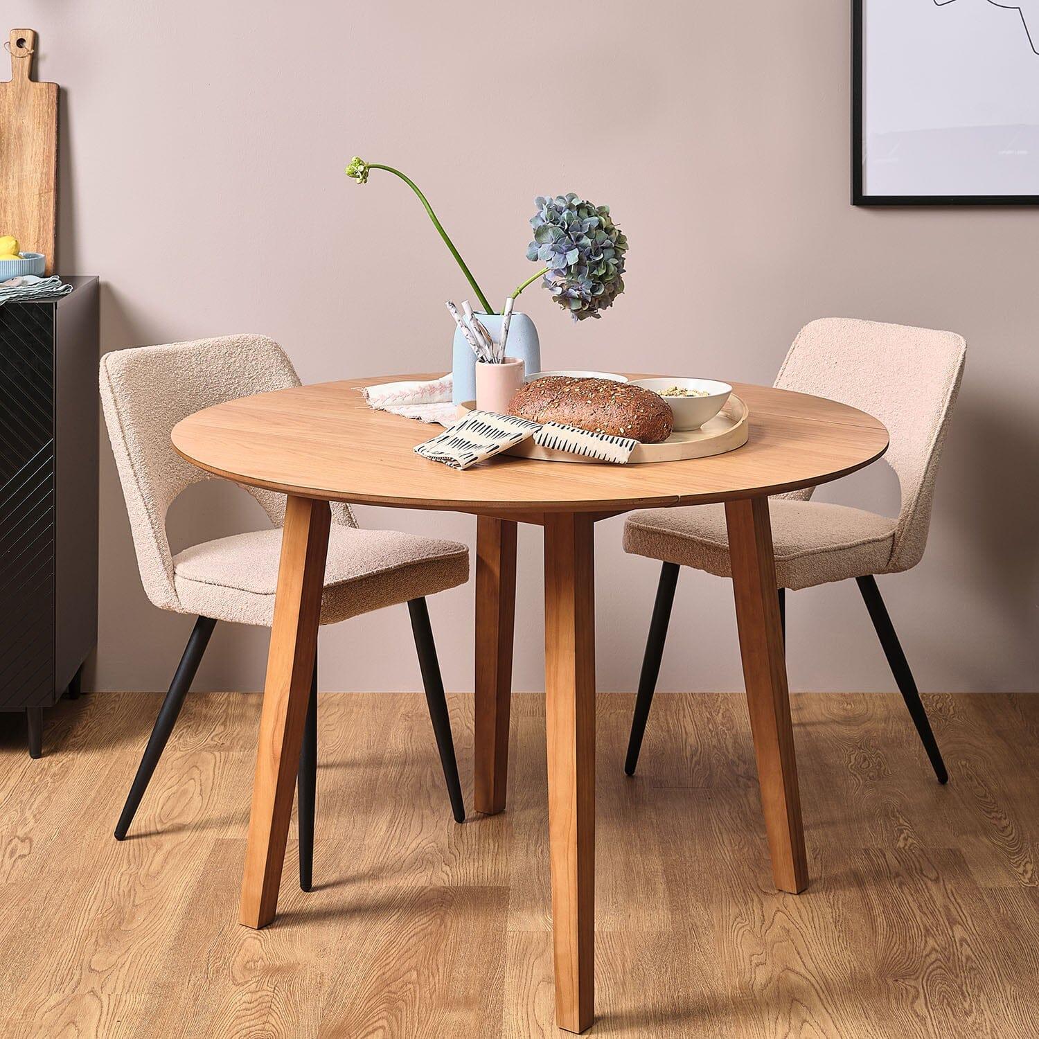 Charlie Classic Oak Dining Table - Drop Leaf - Image 7
