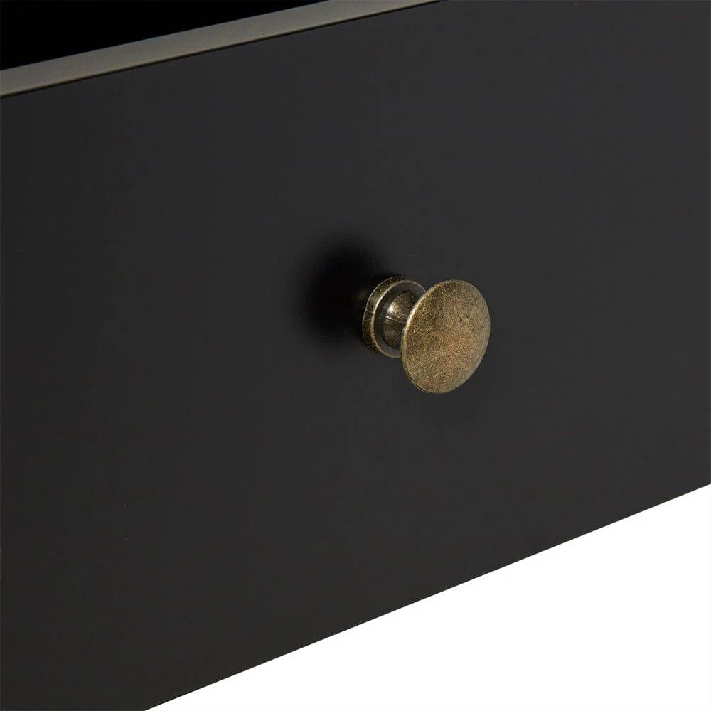 Charlie Black 2 Drawer Console Table - Image 4