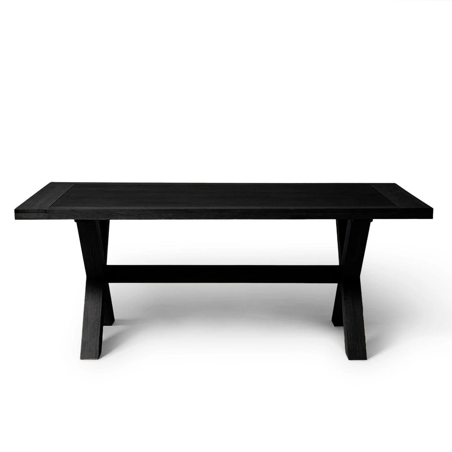 Charlotte Black Dining Table - Extendable - Cross Leg - Image 6