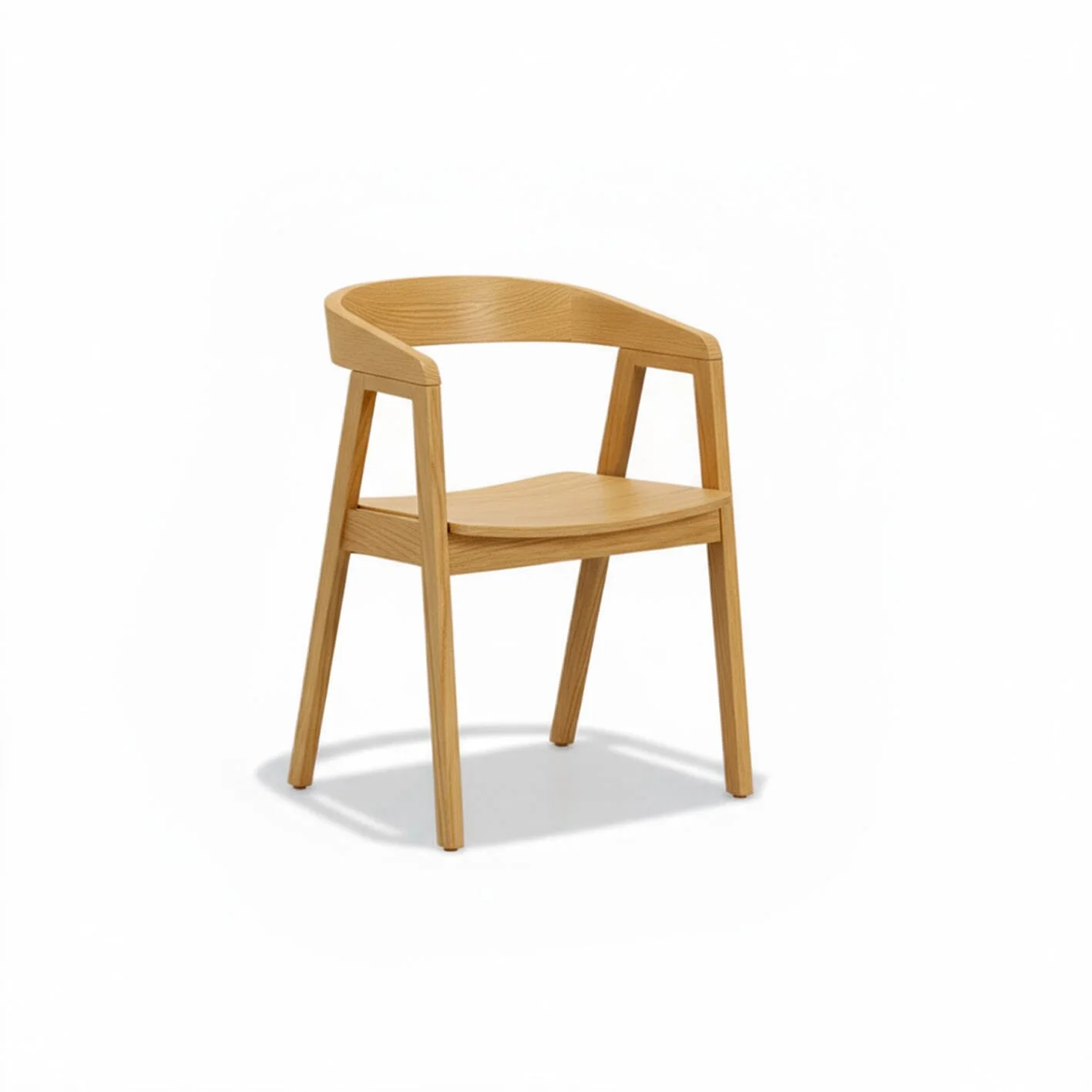 Charlotte Pale Oak Round Dining Table Set - 4 Seater - Ella Pale Oak Carver Chair - Image 12