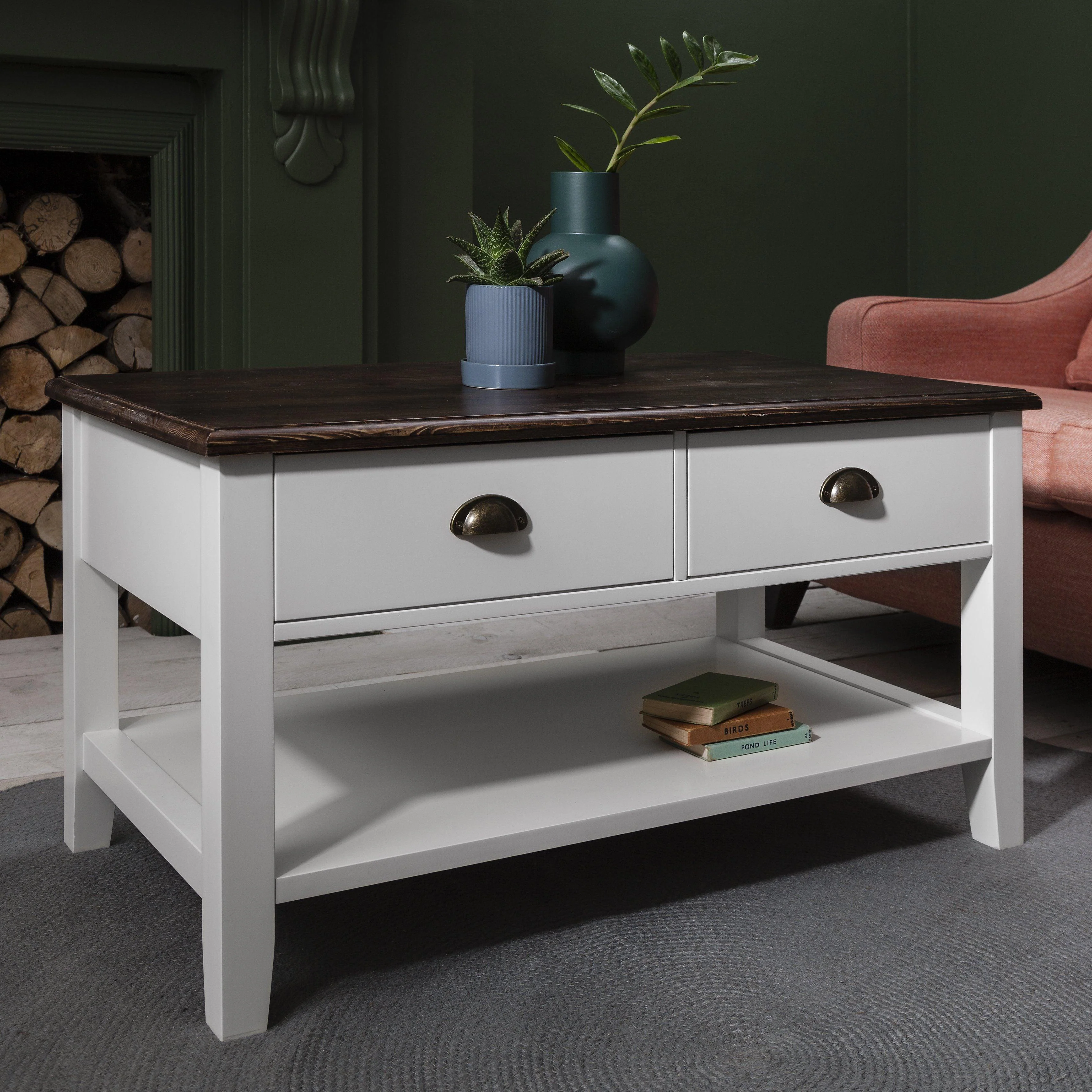 Chatsworth White Coffee Table with Storage - Image 3