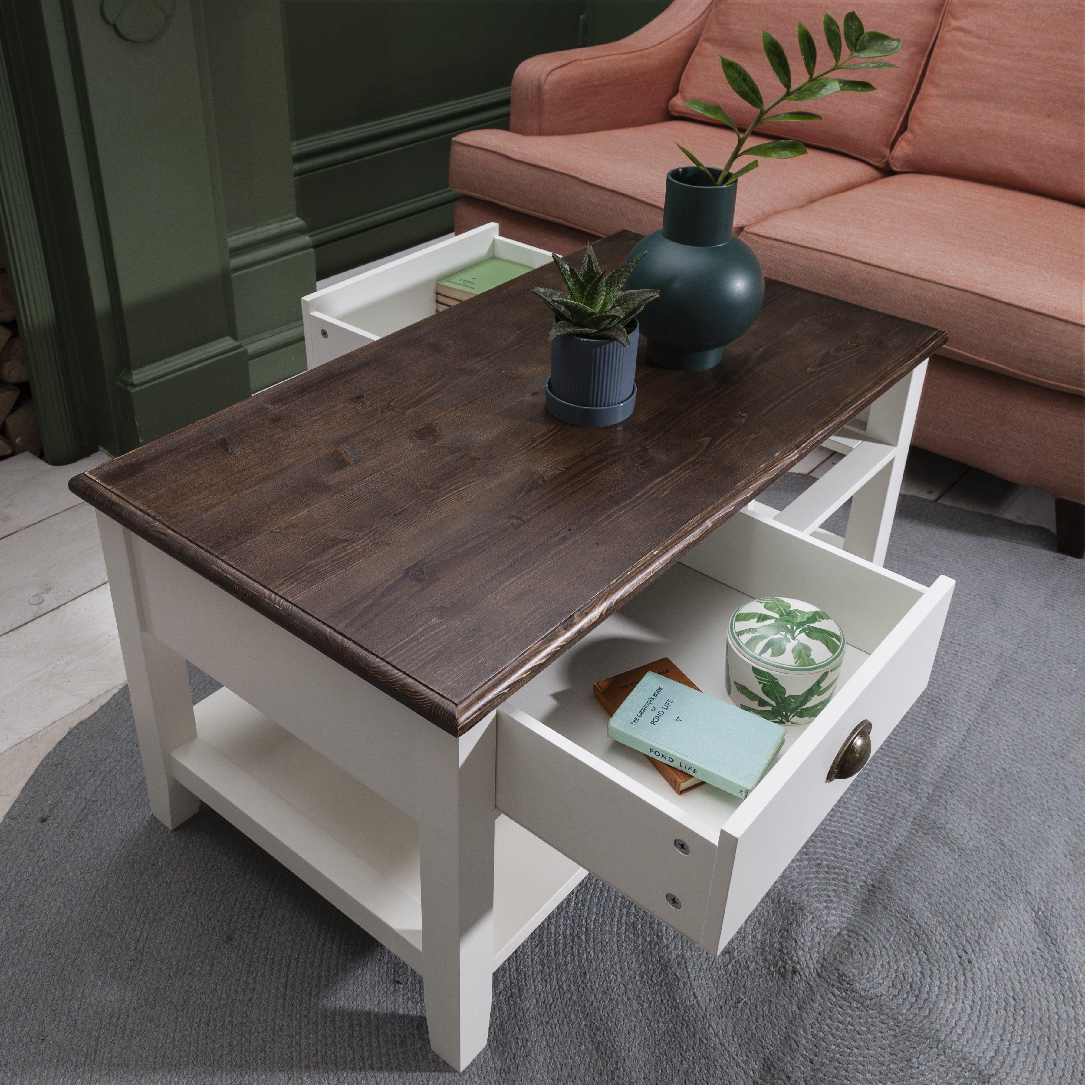Chatsworth White Coffee Table with Storage - Image 4