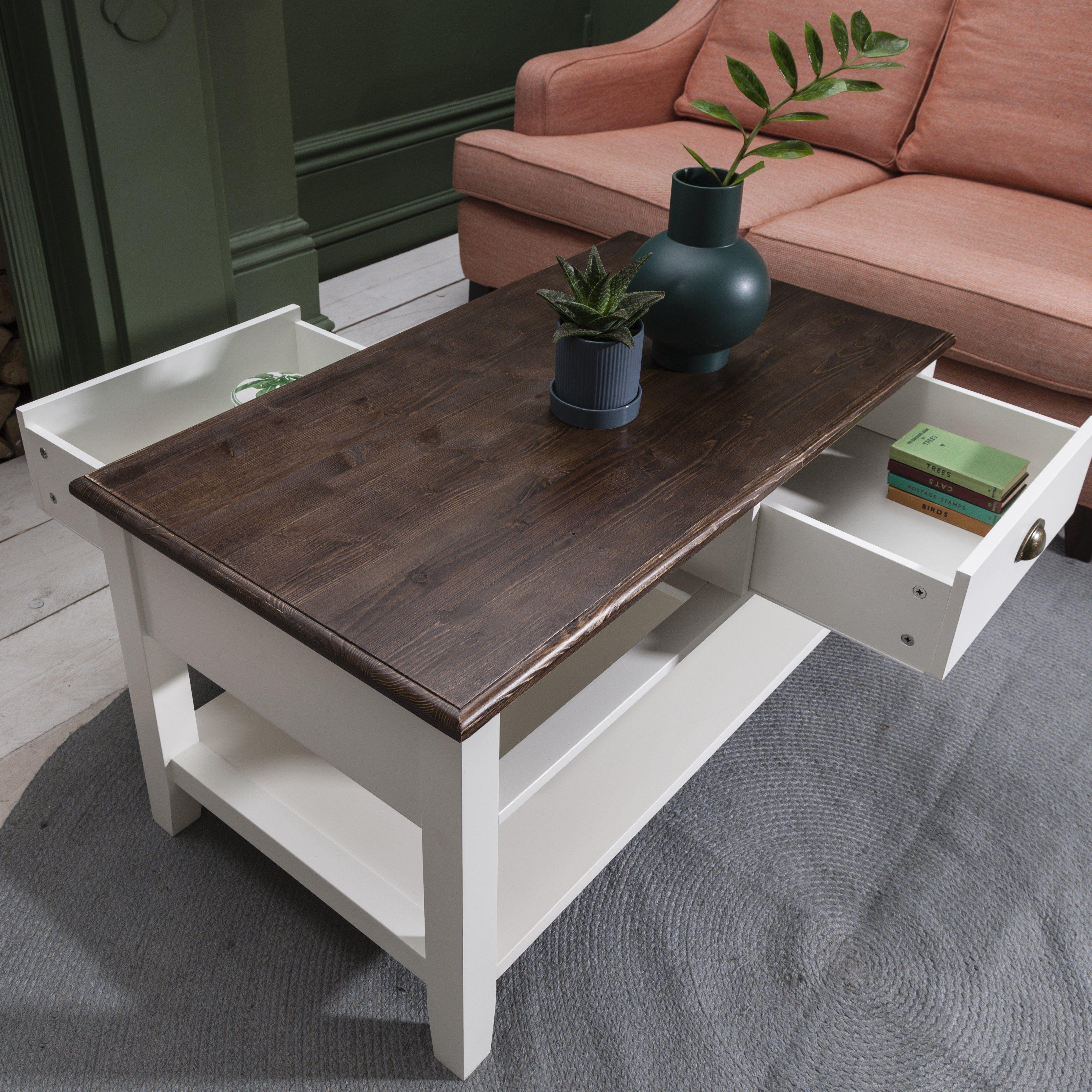 Chatsworth White Coffee Table with Storage - Image 5