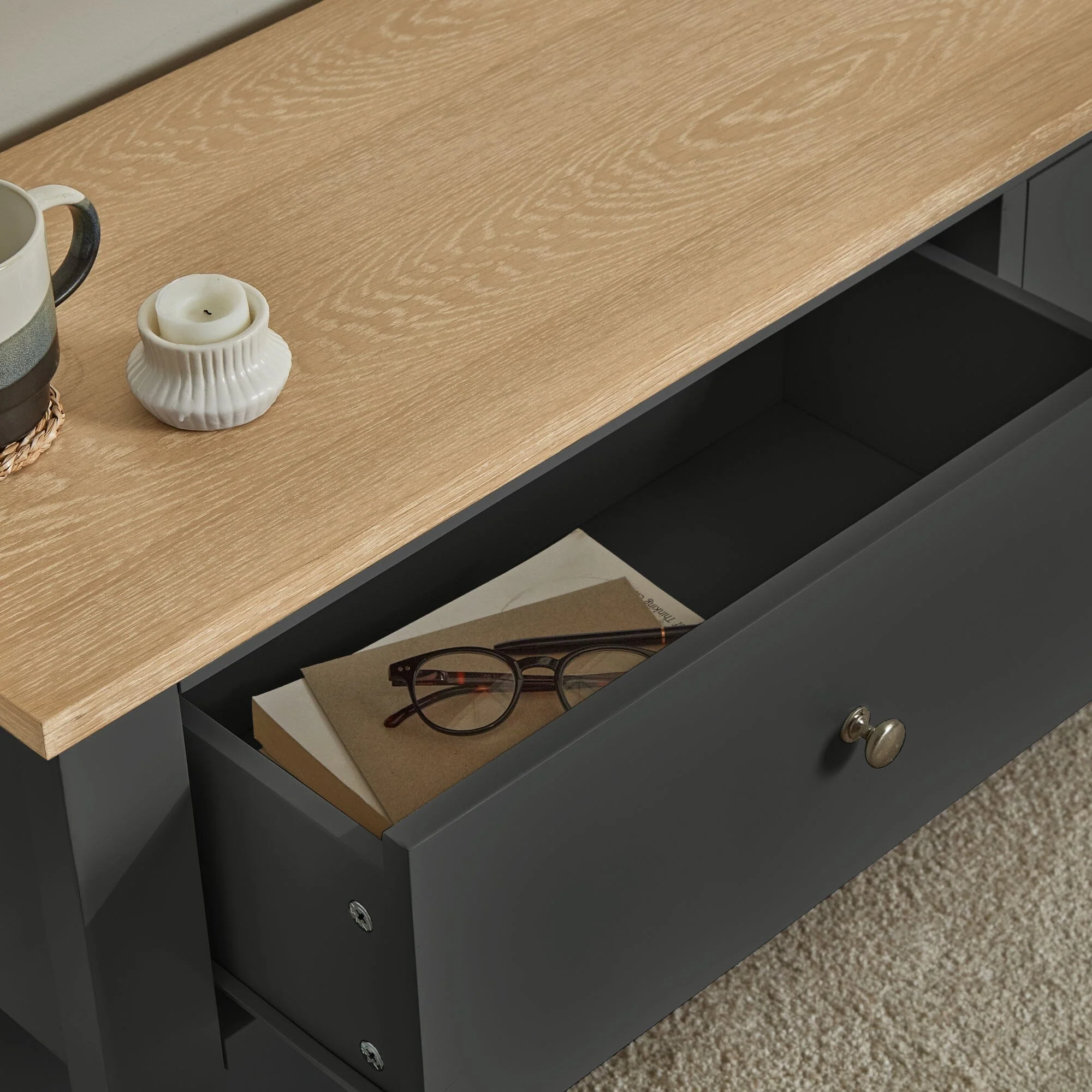 Chatsworth Slate Grey TV Unit - Image 5