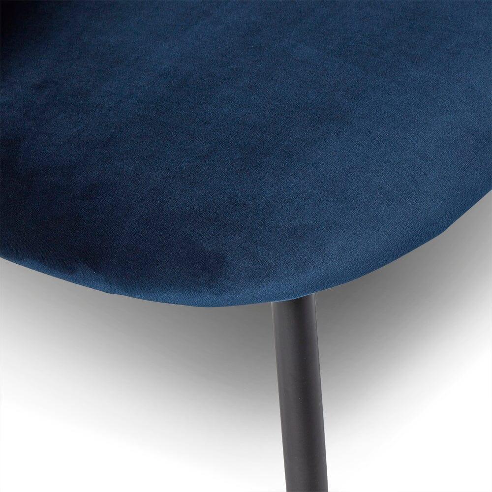 Outlet - Cleo Dining Chair - Blue with Black Legs - Image 5