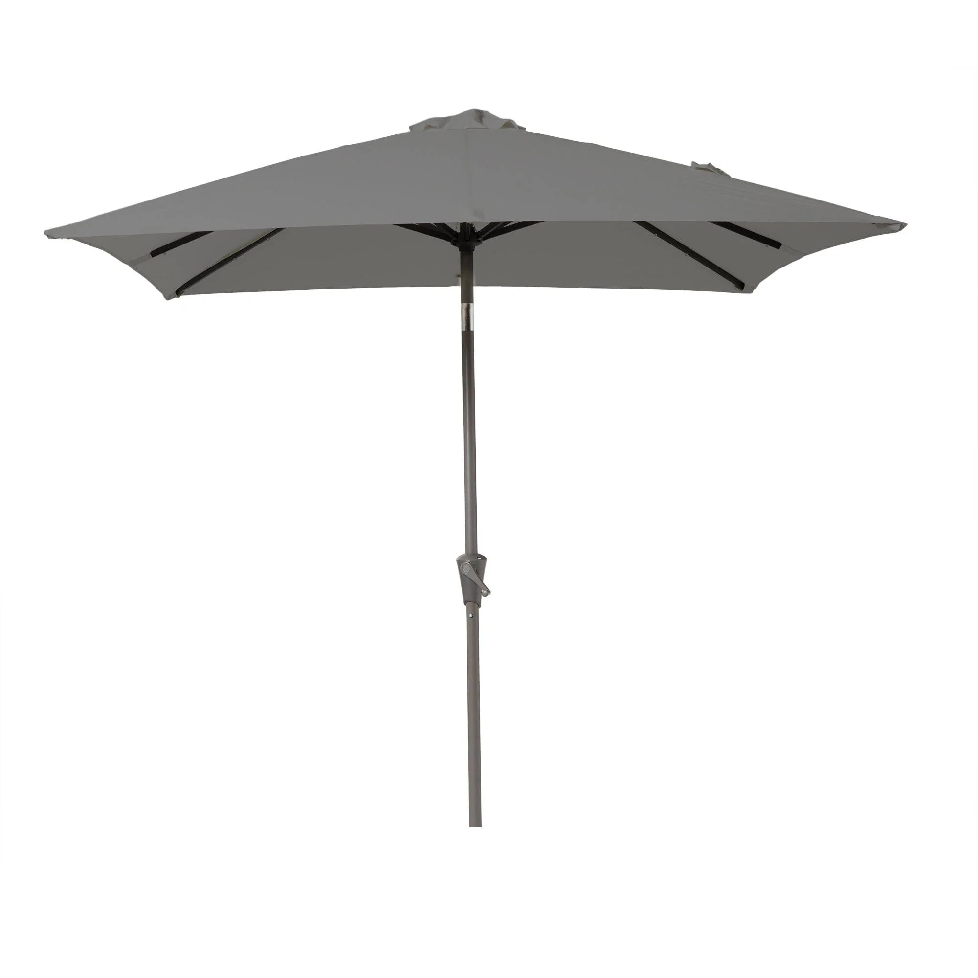 Cube 8 Seater Rattan Outdoor Dining Set with Grey Parasol - Natural Brown Weave - Image 11