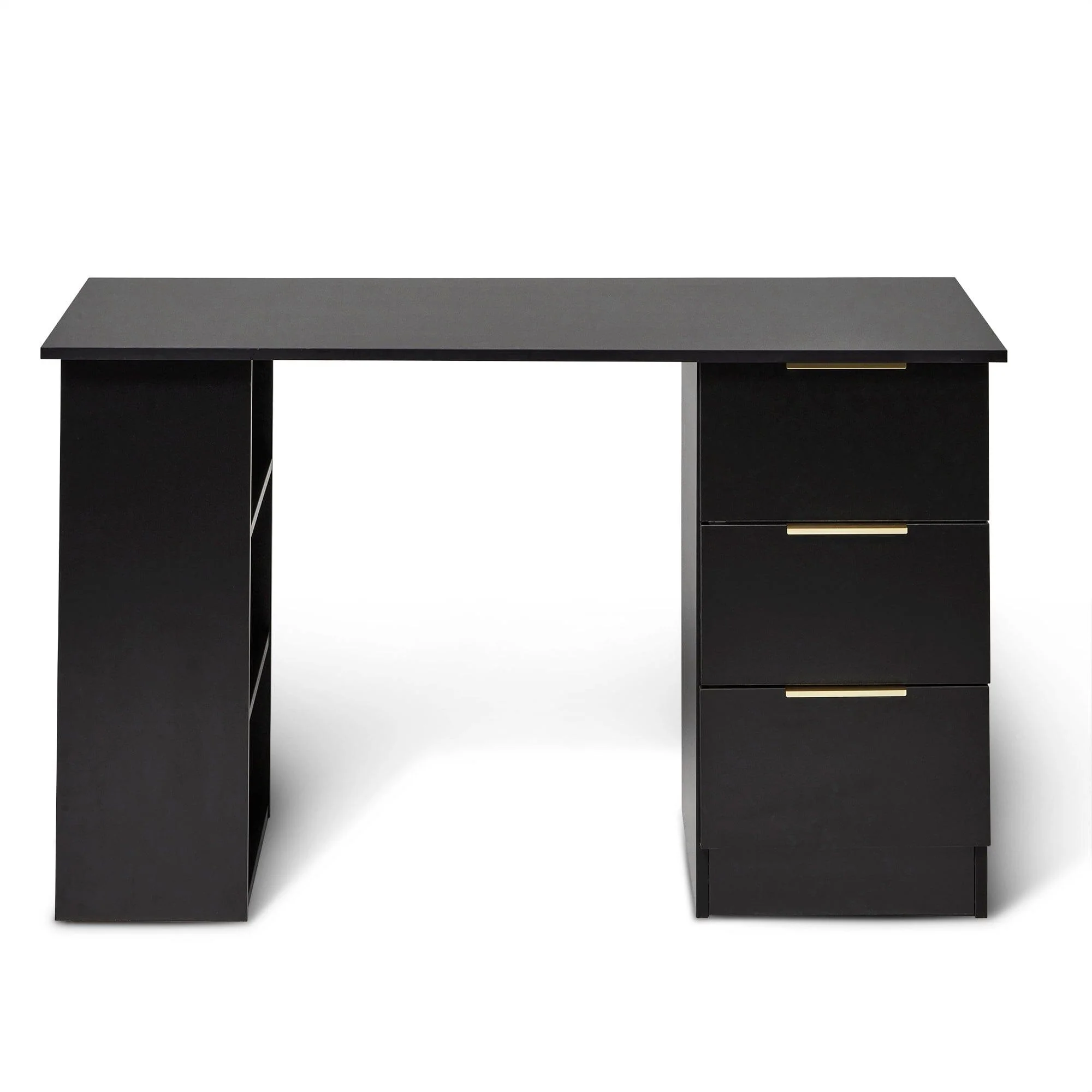 Essie 3 Drawer Desk - Black - Image 3