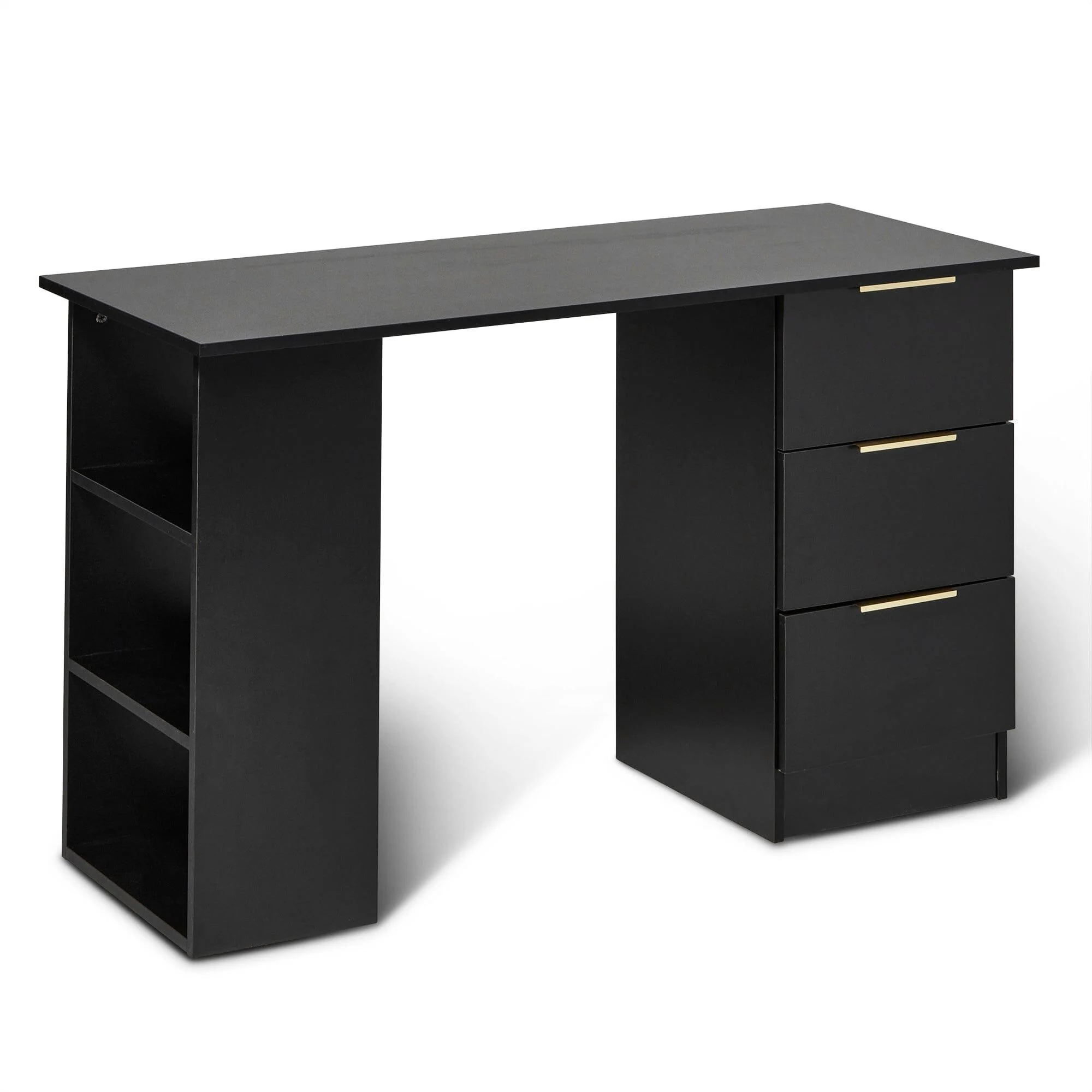 Essie 3 Drawer Desk - Black - Image 4