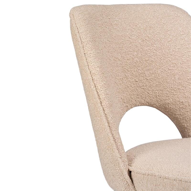 Dolly Boucle Dining Chair - Black Legs - Image 2