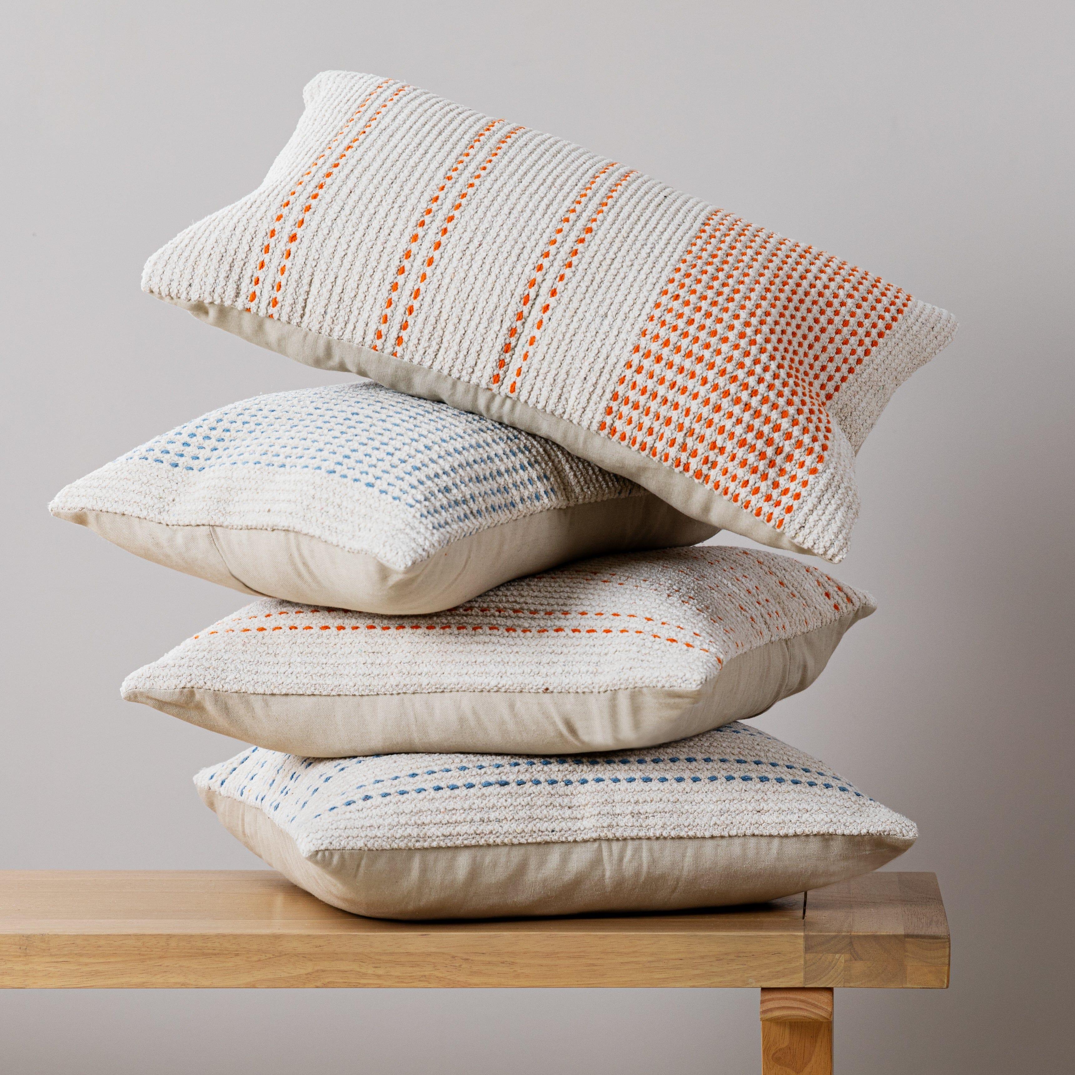 Elberton 55x35cm Cotton Striped Cushion Cover - Burnt Orange - Image 4