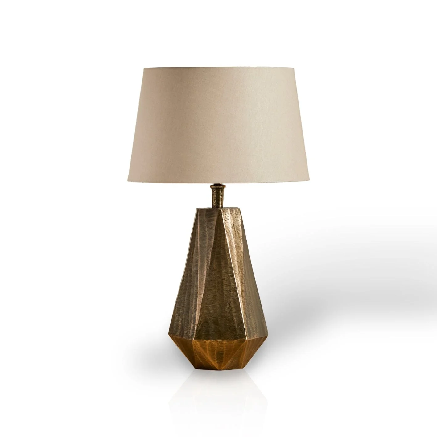 Elcombe Bronze Lamp with Coningsby Taupe Shade - 35cm - Image 7
