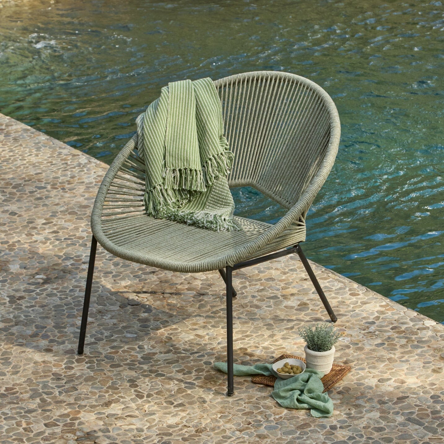 Eli Green Rope Chairs - Set of 2 - Image 5