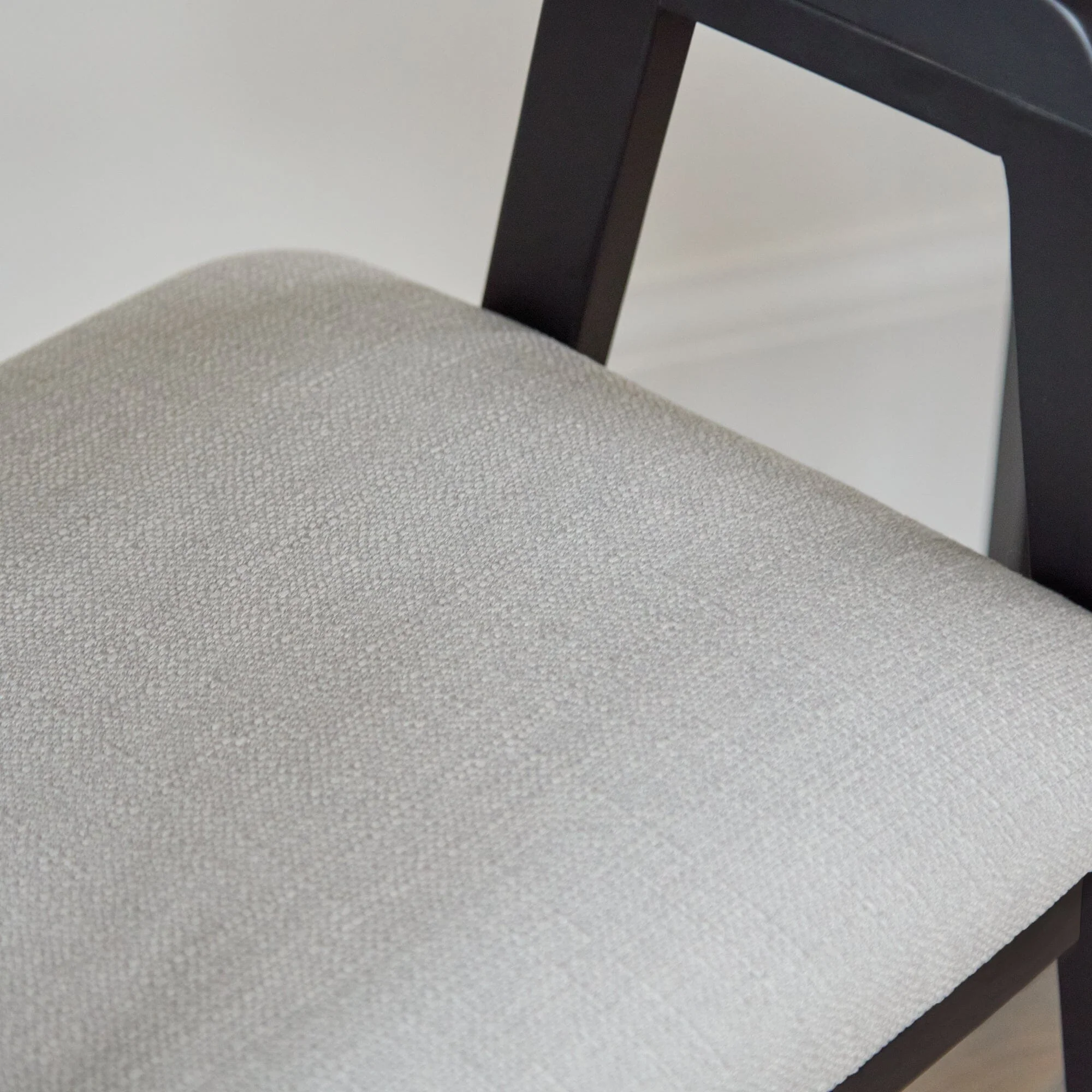 Ella Fawn Linen Dining Armchairs- Set of 2 - Black Oak Legs - Image 3