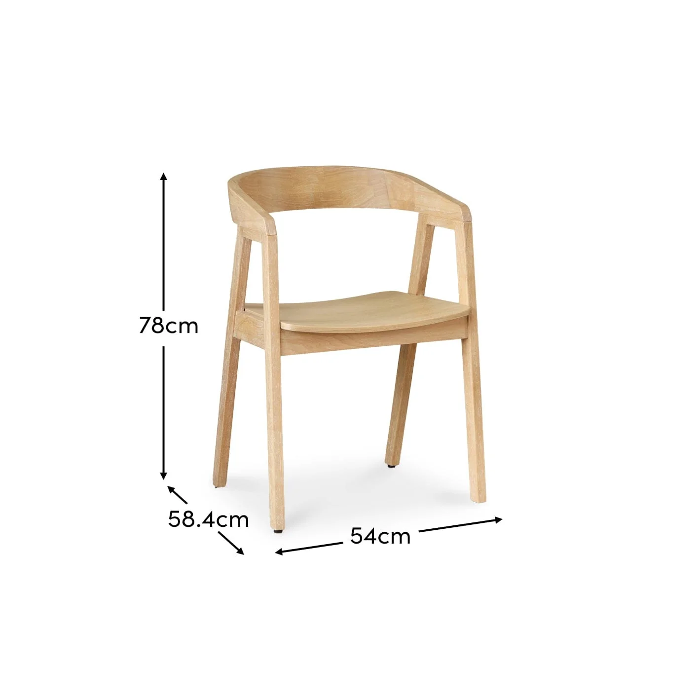 Ella Carver Chairs - Set of 2 - Whitewash Oak - Image 9