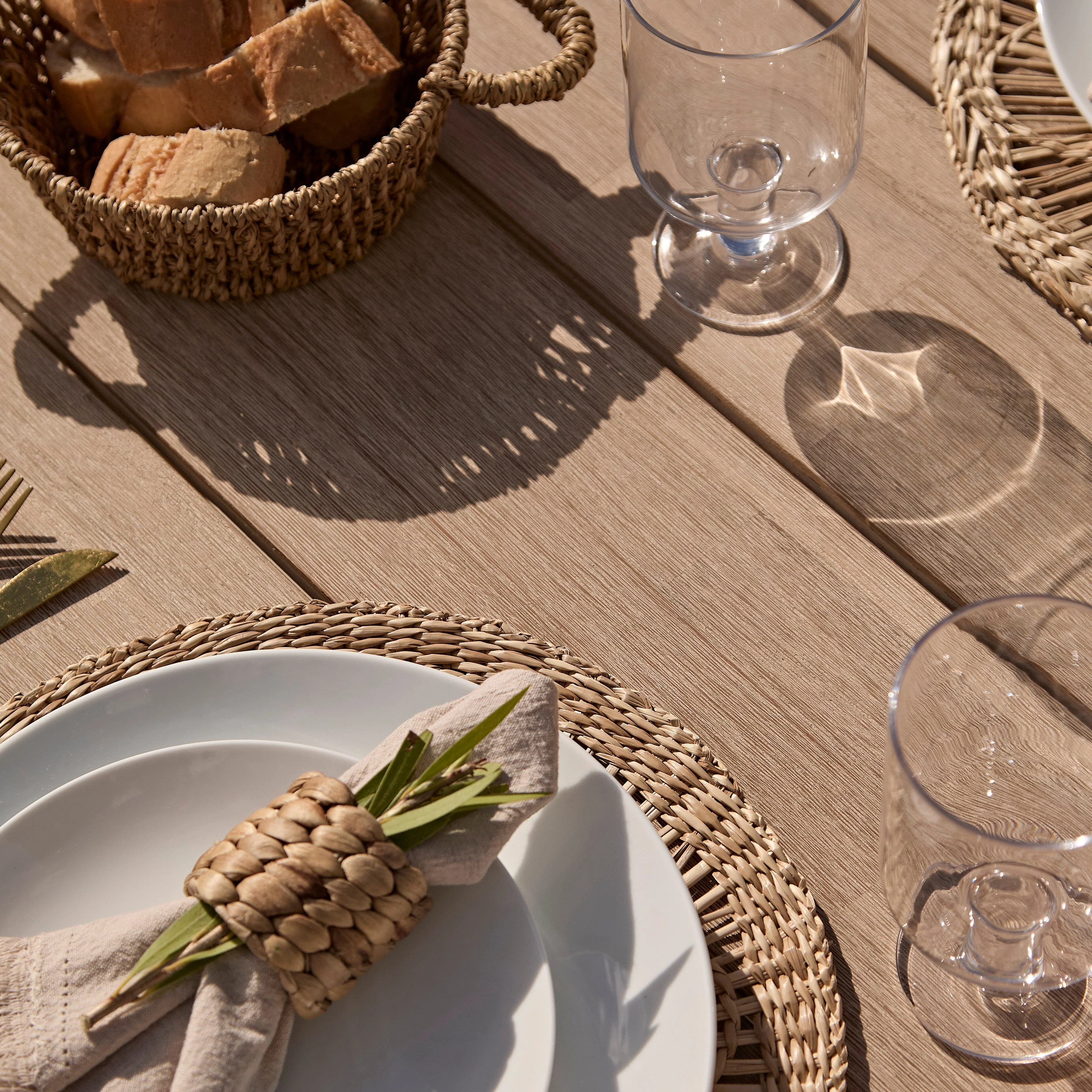Elowen 6 Seater Wooden Garden Dining Set with Elowen Chairs - Image 4