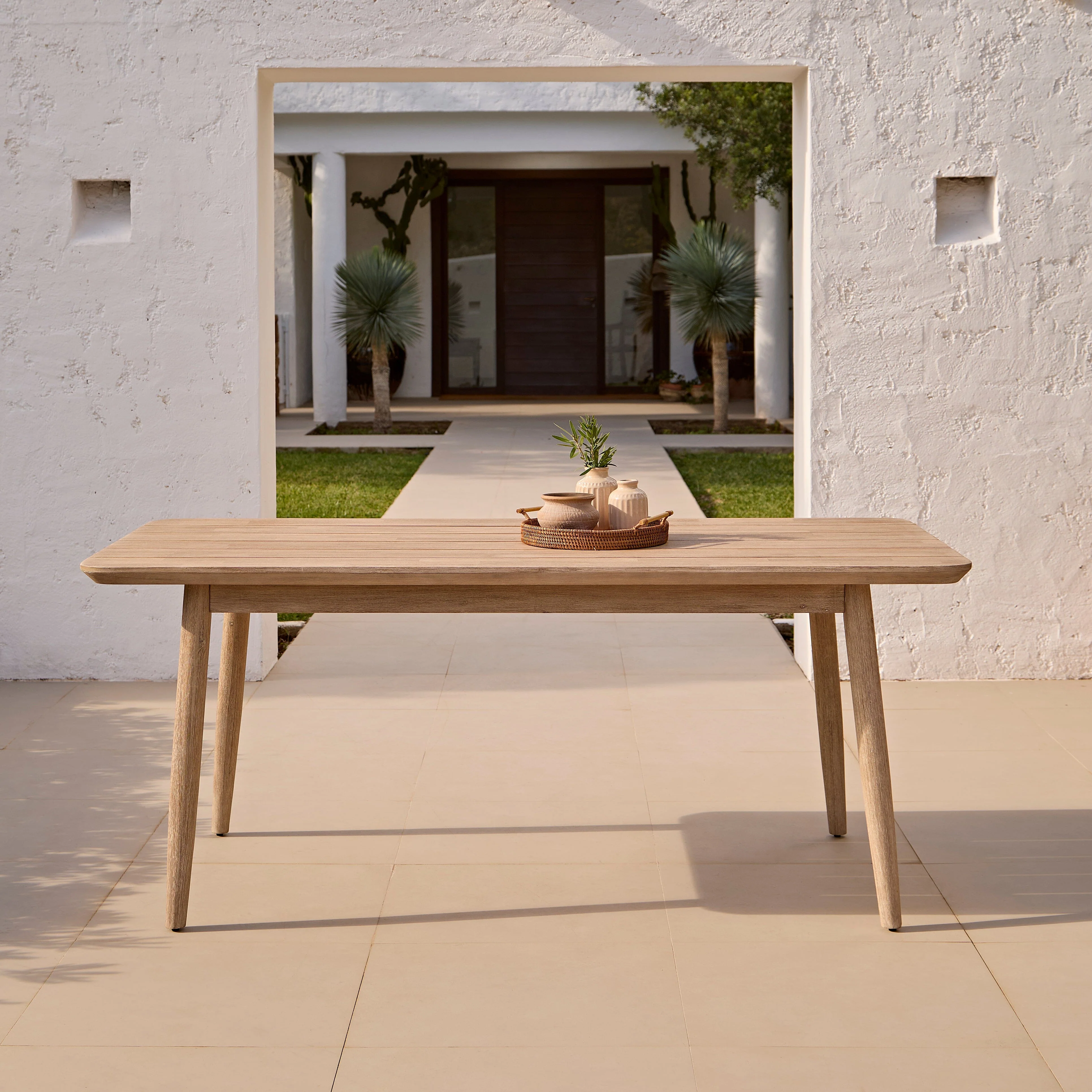Elowen 6 Seater Wooden Garden Dining Set with Elowen Chairs - Image 7