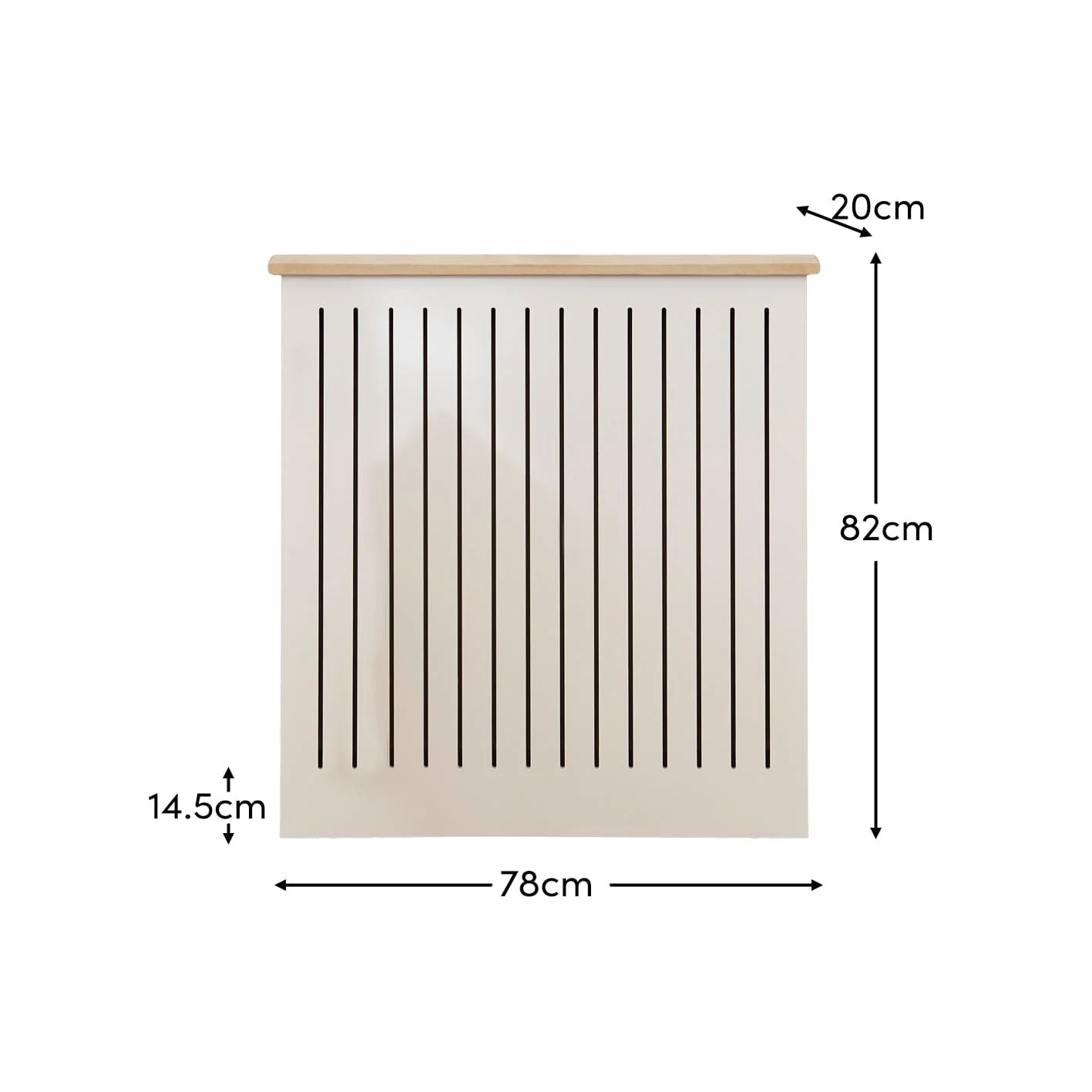 Elspeth Small Radiator Cover - Whitewash Oak - Image 5