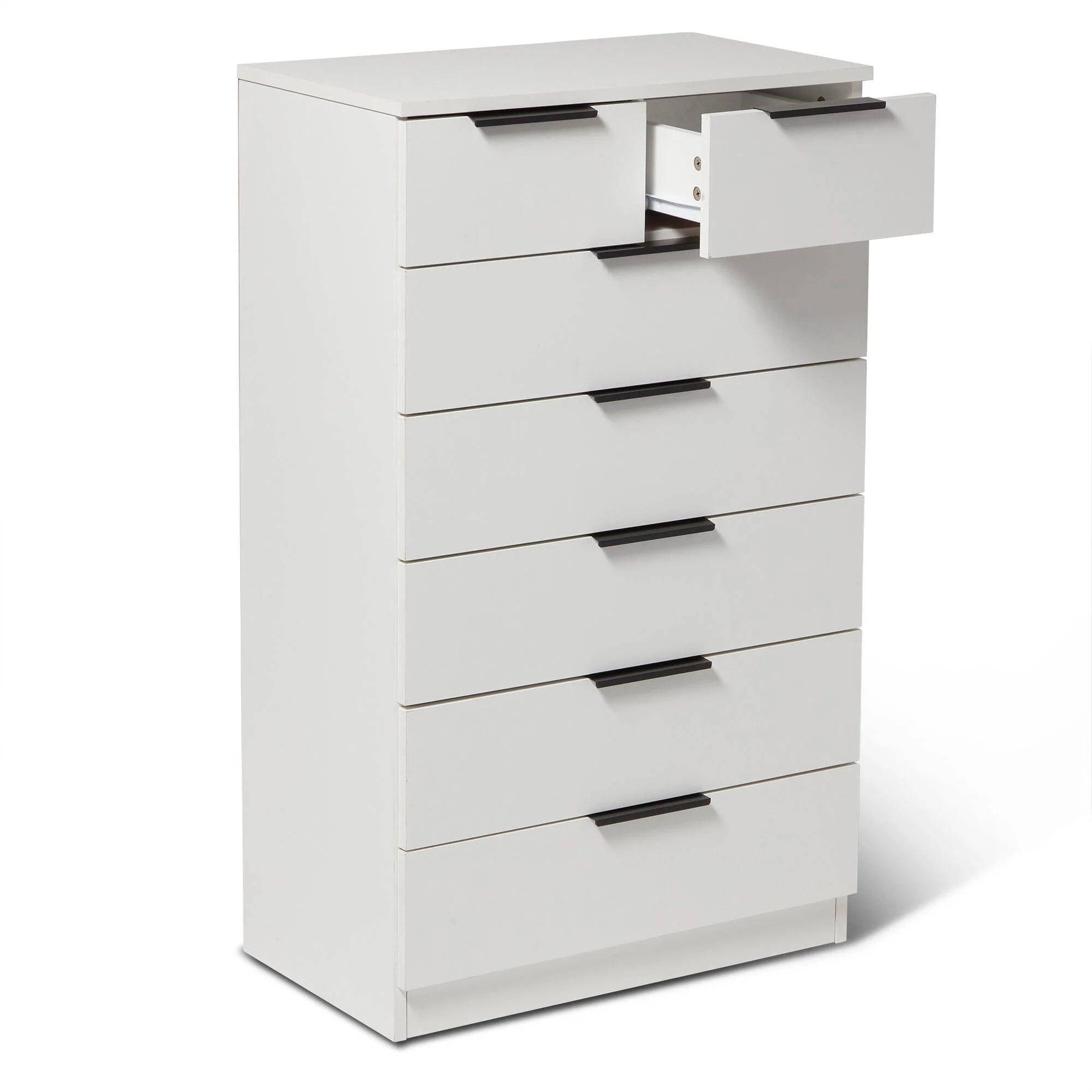 Essie 3 Piece Bedroom Set - 2 Over 5 Chest of Drawers - Pure White - Image 10