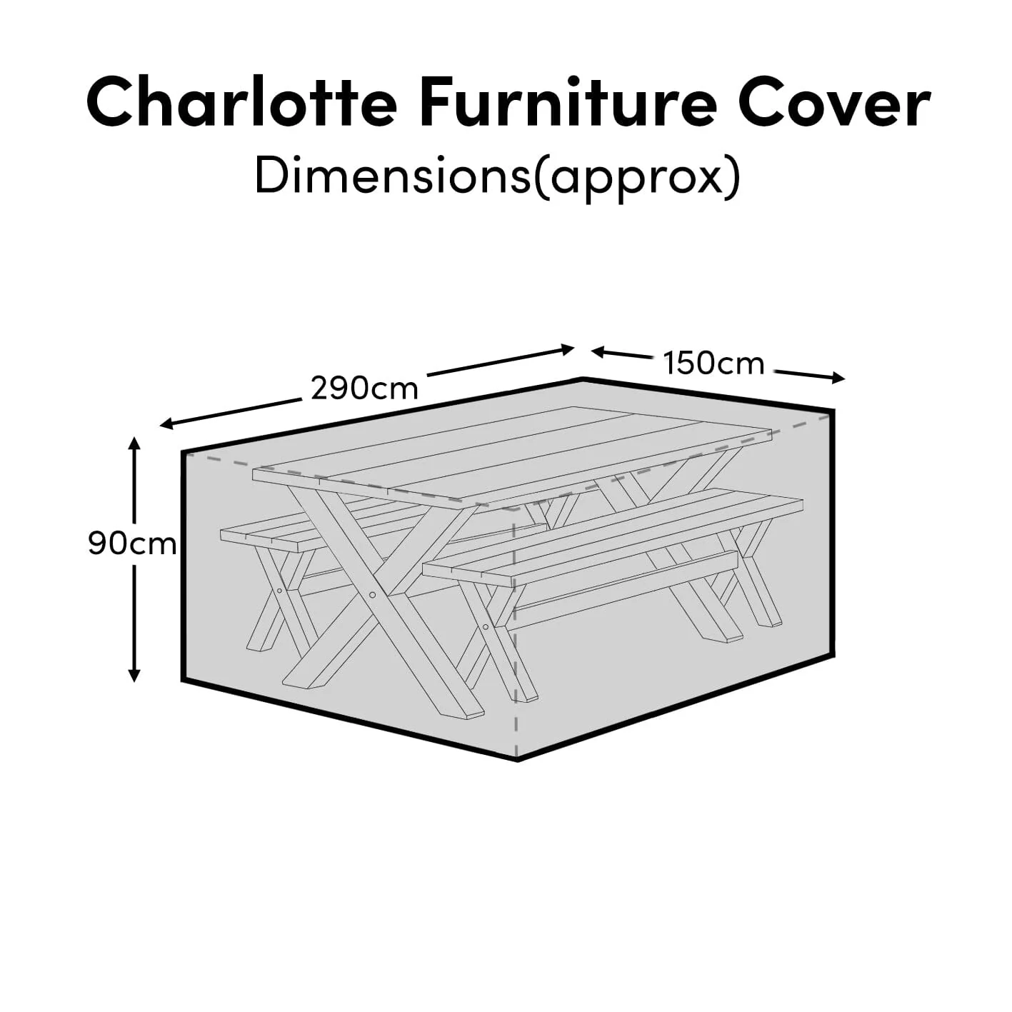 Extra Large Rectangular Garden Furniture Cover - Image 6