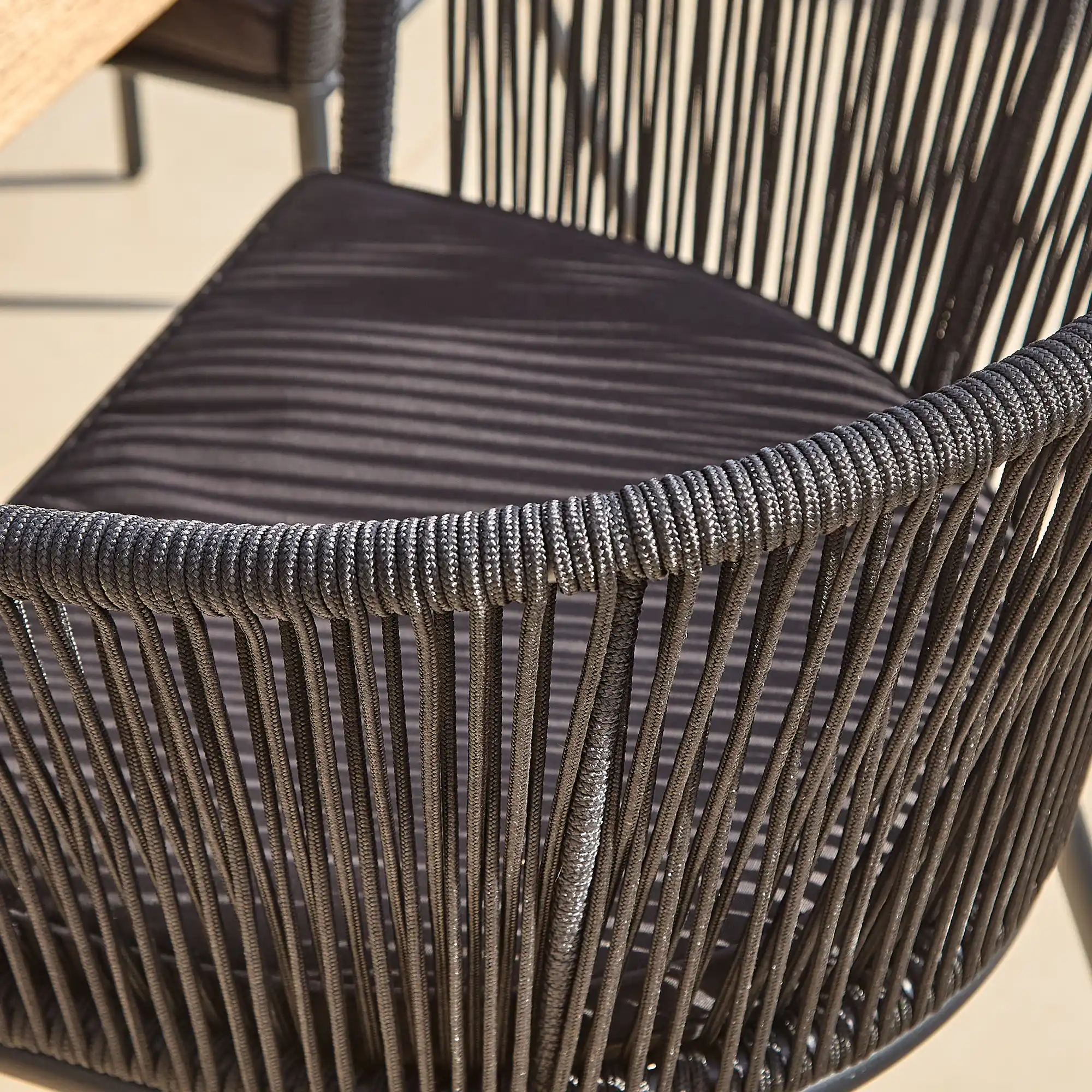 Hali 8 Seater Wooden Outdoor Dining Set with Hali Black Chairs - 235cm - Image 10