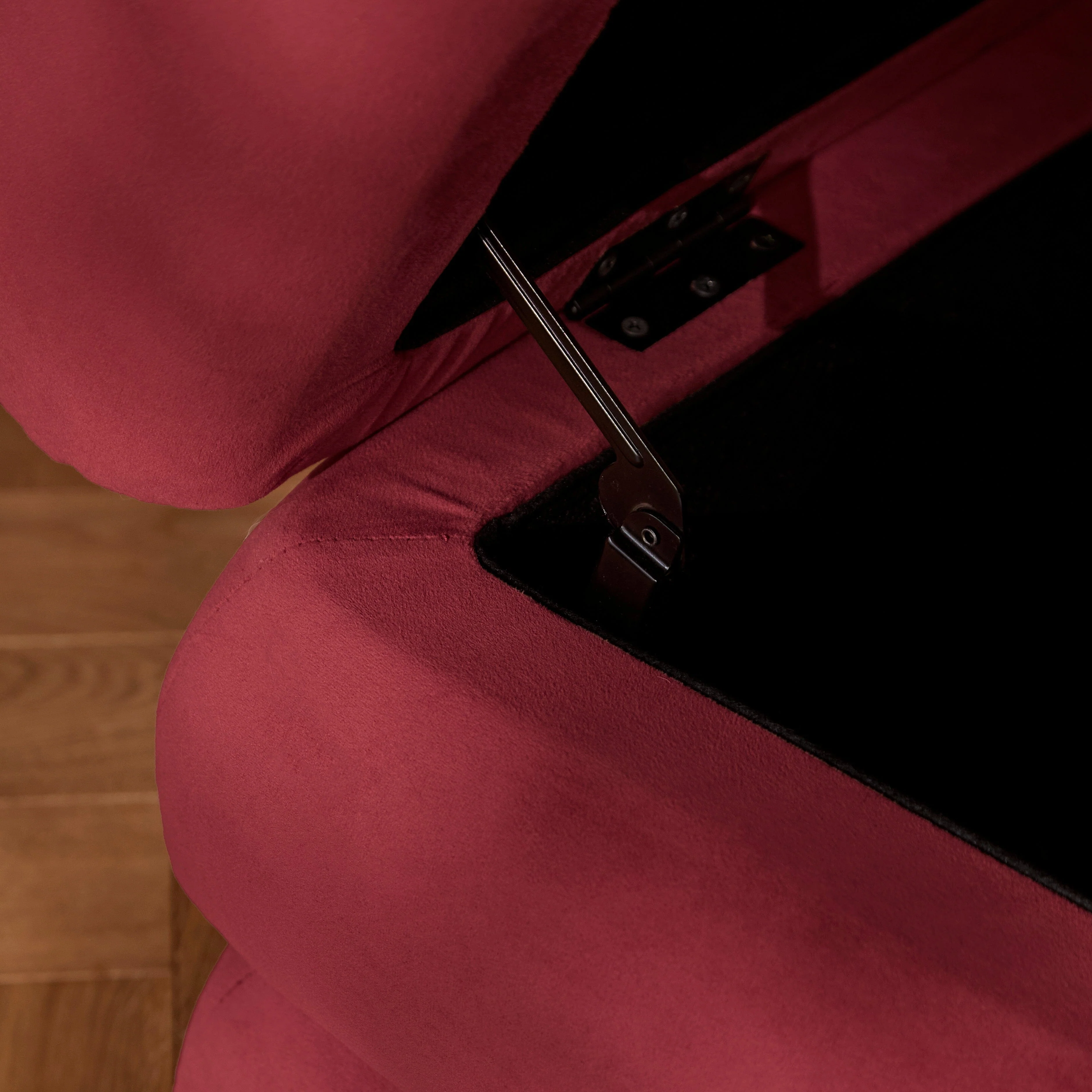 Fleur Large Storage Ottoman - Burgundy Red - Image 6