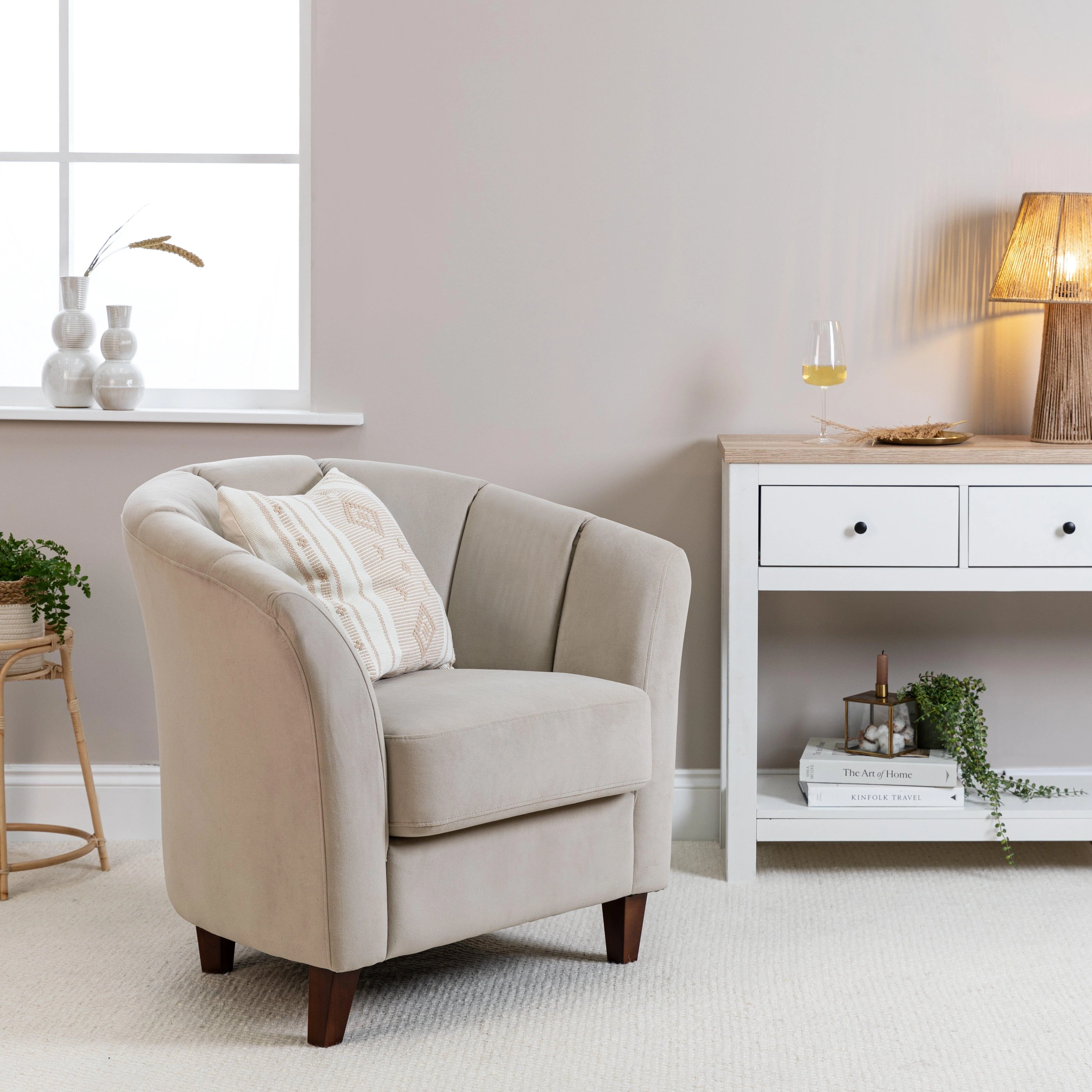 Florence Clay Armchair - Dark Oak Legs - Image 5