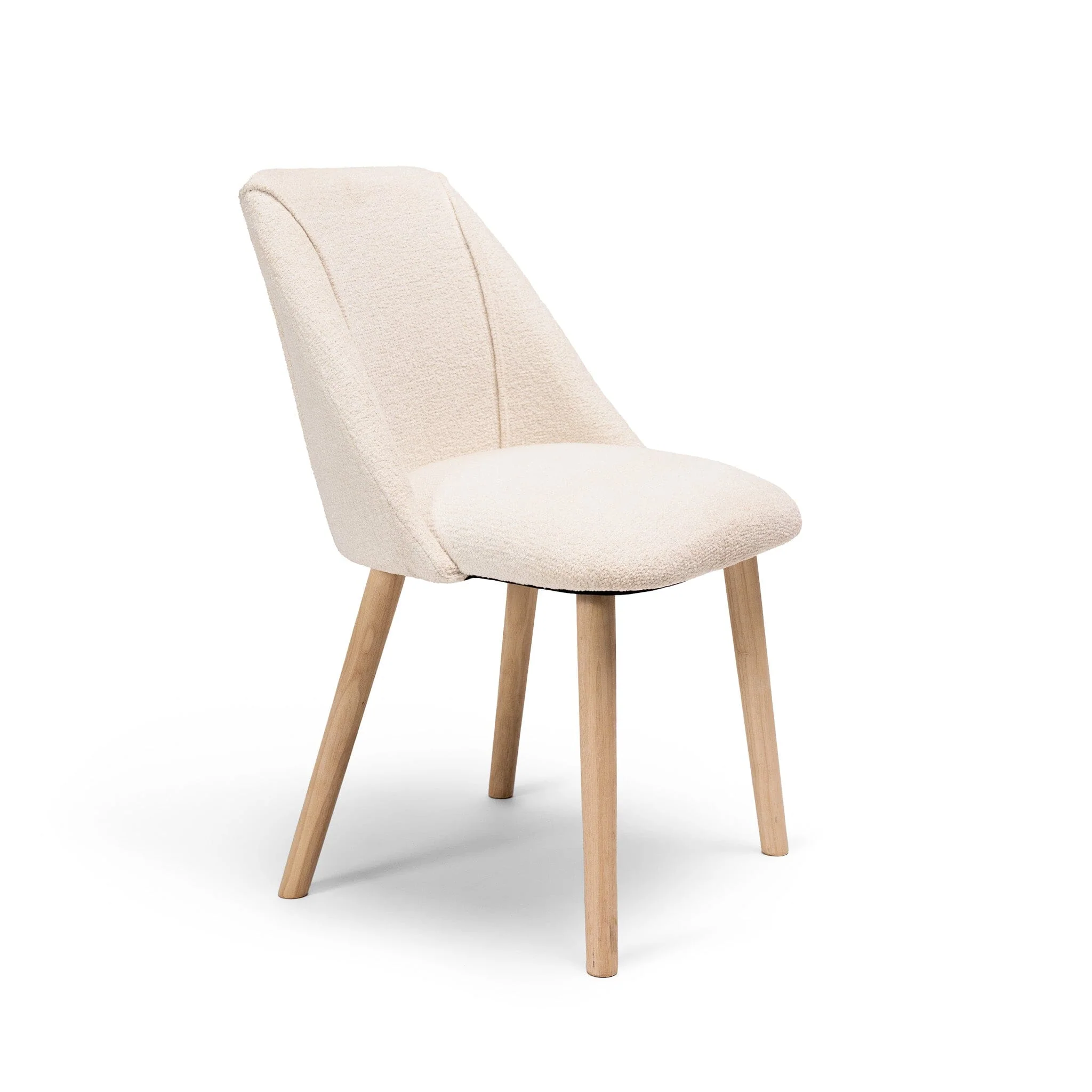 Freya Boucle Dining Chairs - Set of 2 - Whitewash Oak Legs - Image 10