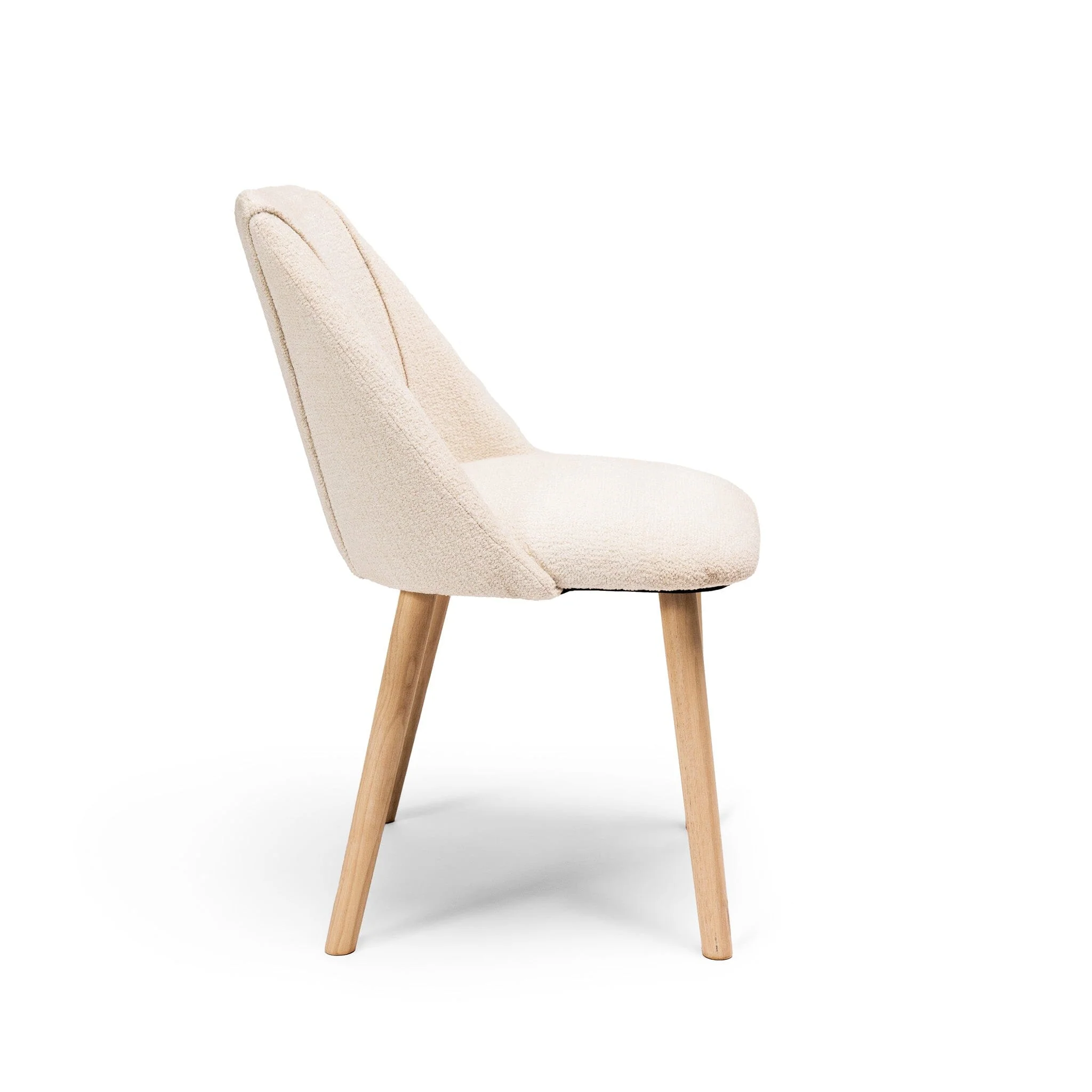 Freya Boucle Dining Chairs - Set of 2 - Whitewash Oak Legs - Image 11