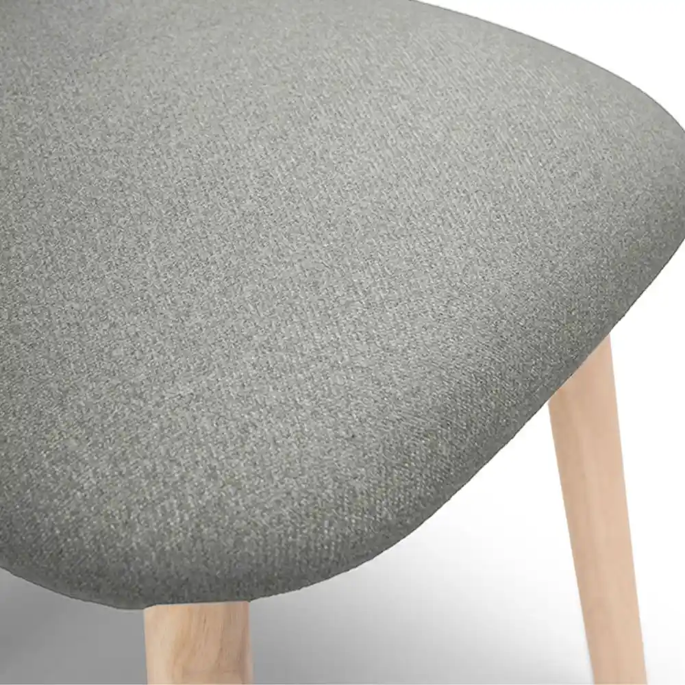 Outlet - Freya Dining Chair Set of 2, Fossil with Whitewash Oak Legs - Image 4