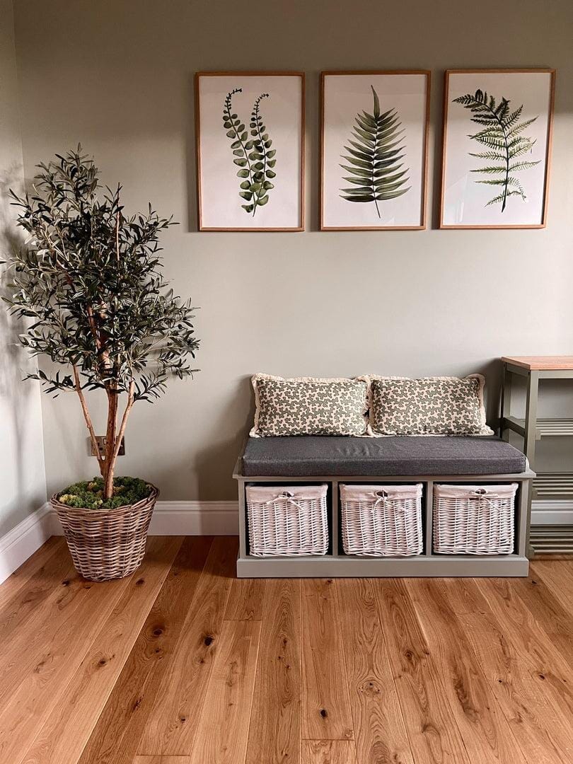 Fyfield 2 Seater Hallway Storage Bench with Storage - Grey - Image 5