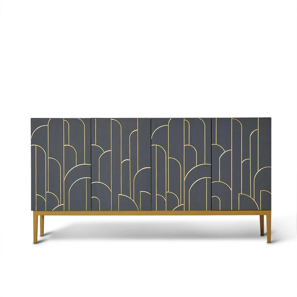 Gatsby Large 4 Door Sideboard - Smoke Grey - Image 3