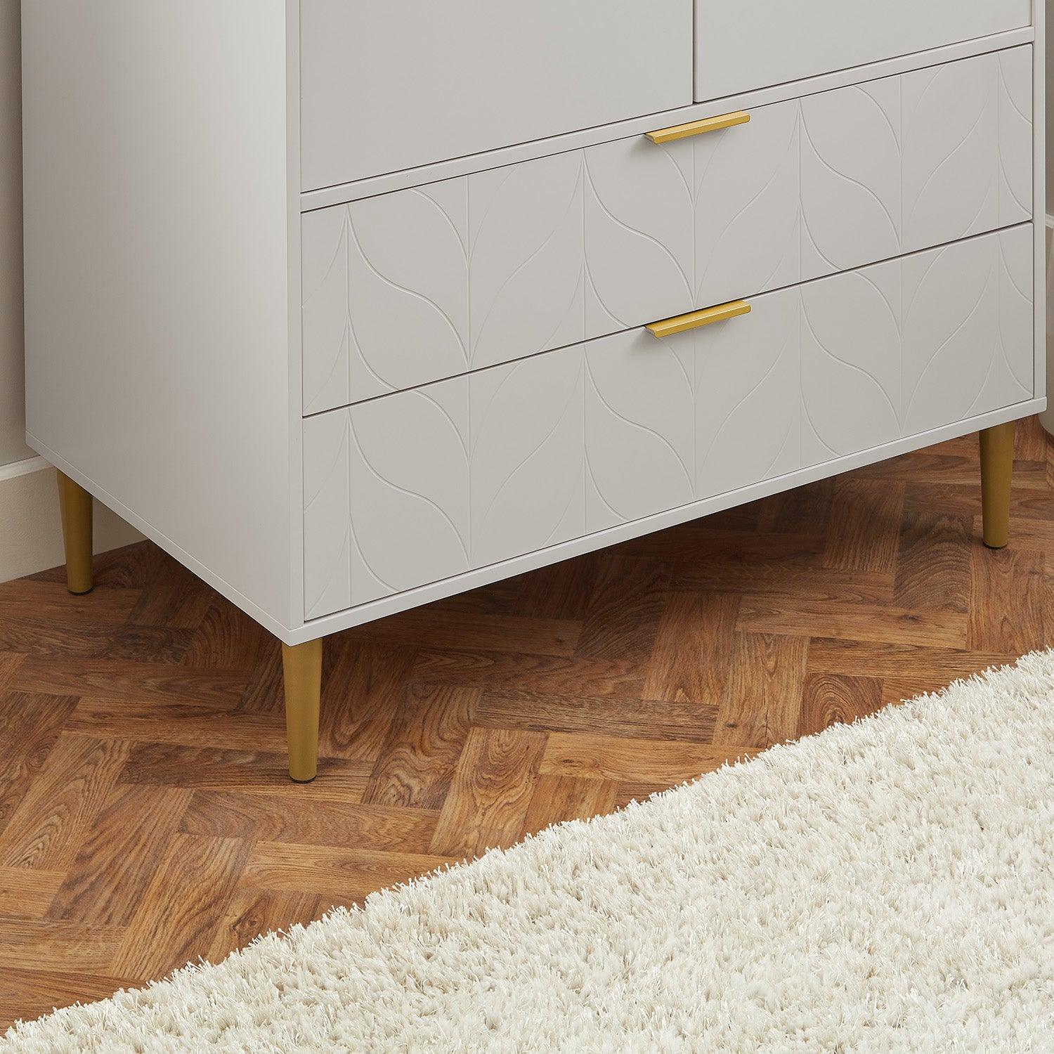 Gloria Double Wardrobe - Grey - Image 4