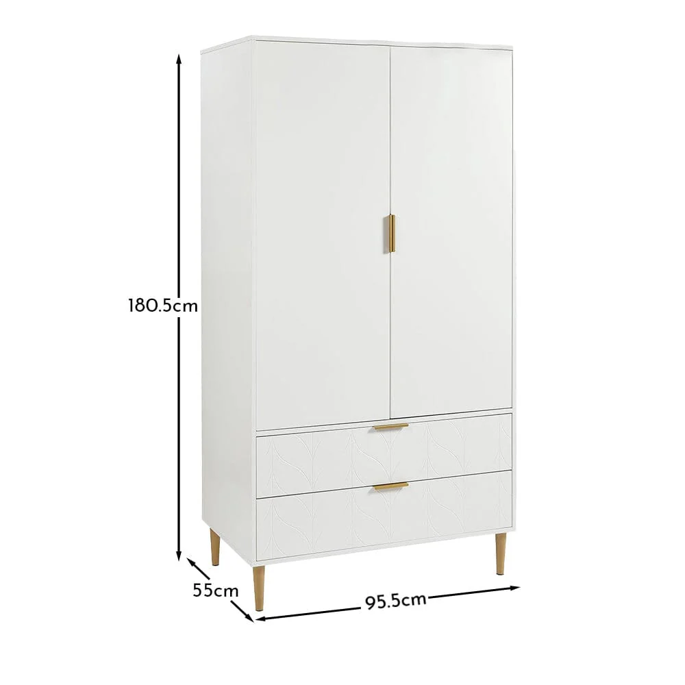 Gloria Double Wardrobe - White - Image 8