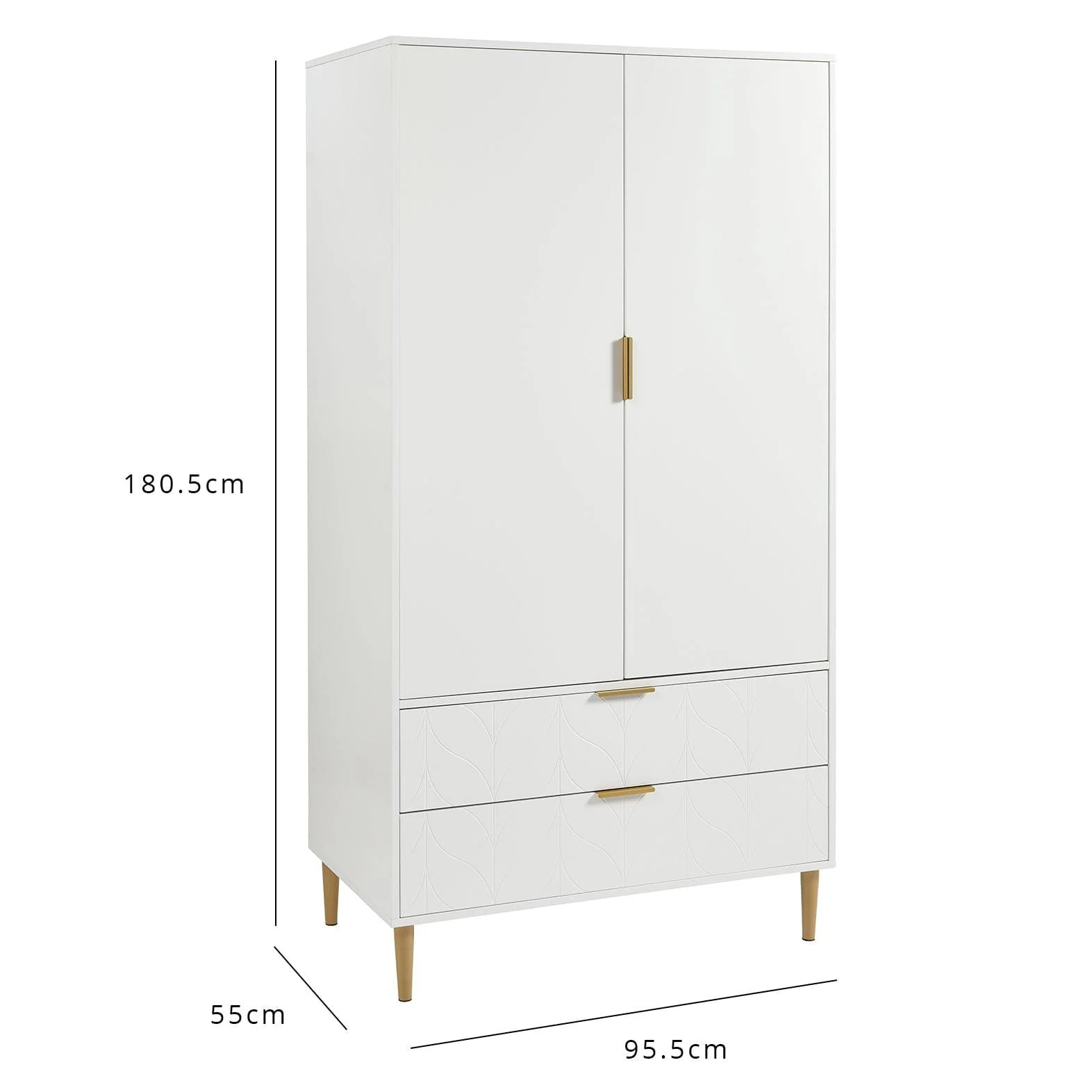 Gloria 3 Piece Bedroom Furniture Set - 3 Drawer Chest of Drawers - White - Image 15