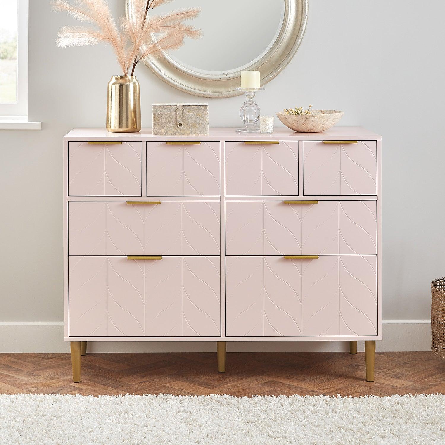 Gloria 3 Piece Bedroom Furniture Set - Blush Pink - Image 10