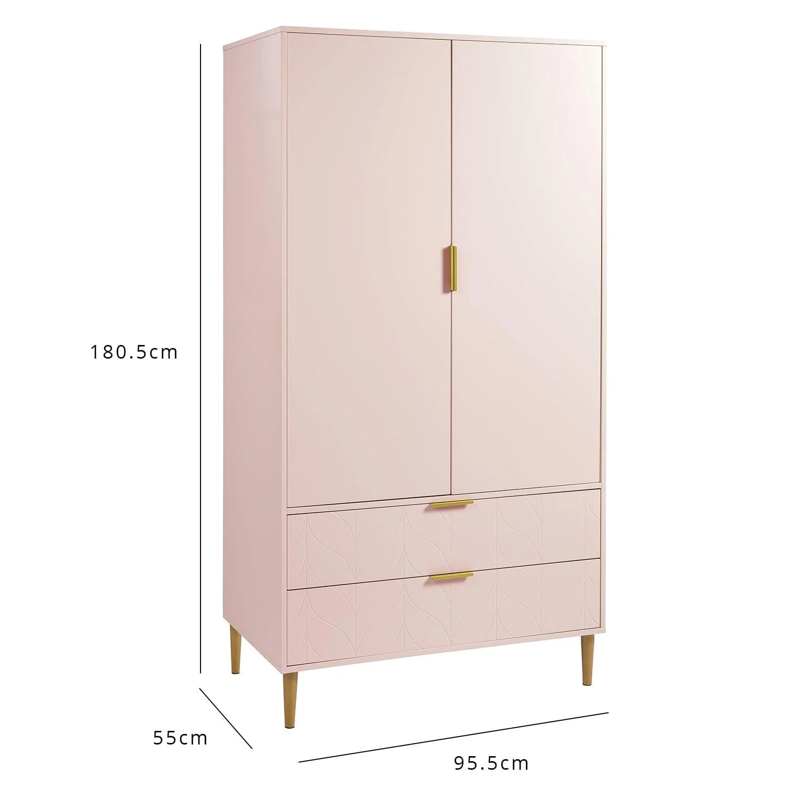 Gloria 3 Piece Bedroom Furniture Set - Blush Pink - Image 16