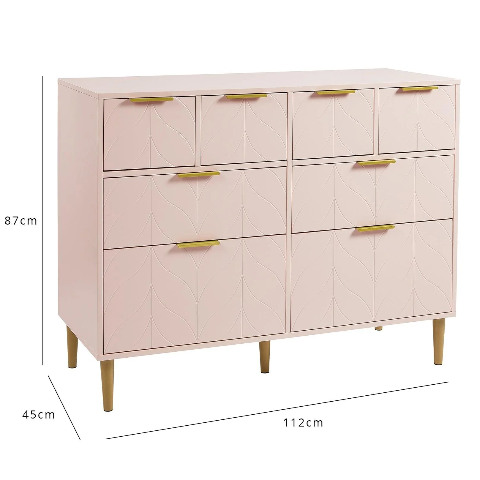 Gloria 3 Piece Bedroom Furniture Set - Blush Pink - Image 17