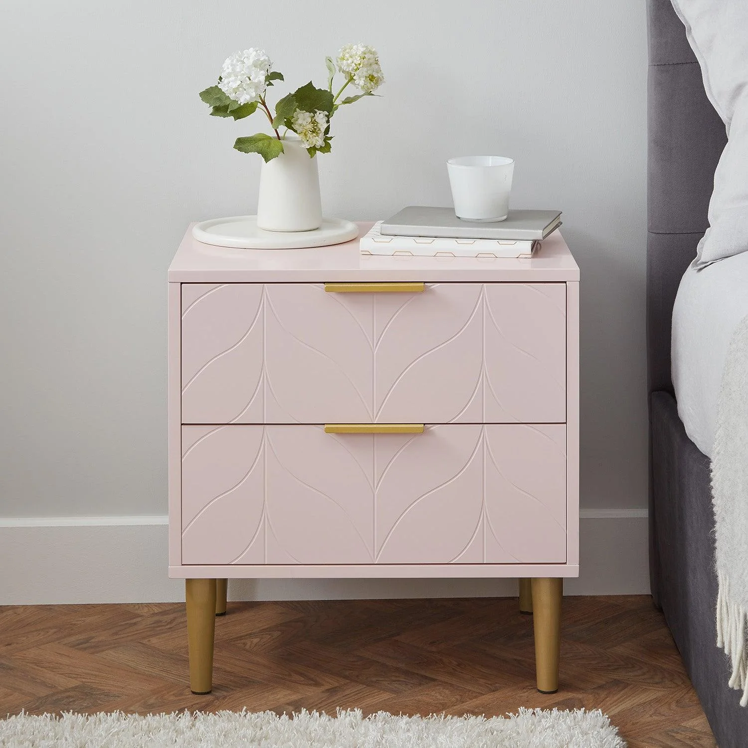 Gloria 3 Piece Bedroom Furniture Set - Blush Pink - Image 4