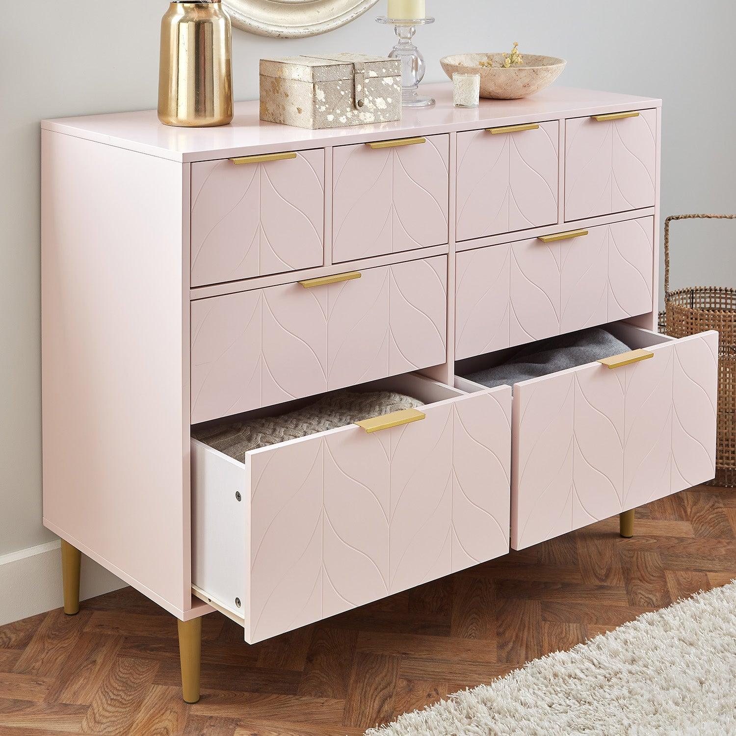 Gloria 3 Piece Bedroom Furniture Set - Blush Pink - Image 8
