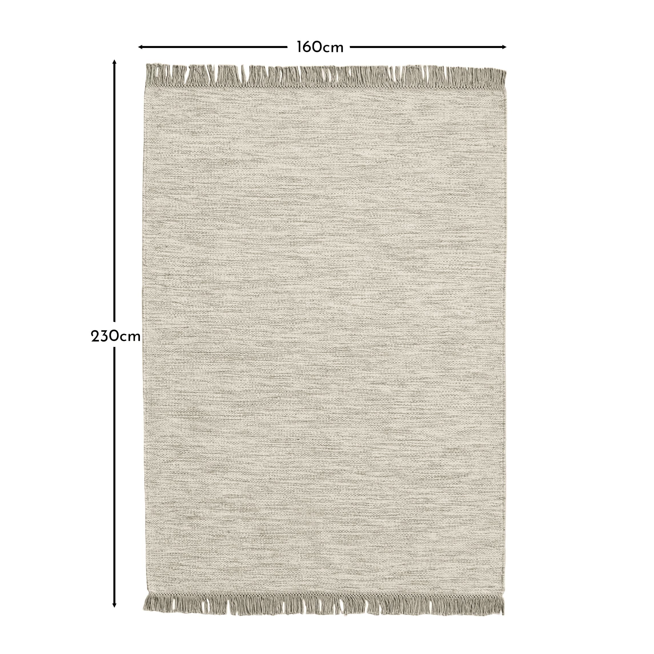 Hanbury Wool/Cotton Rug - Clay & Natural - 160 x 230cm - Image 6