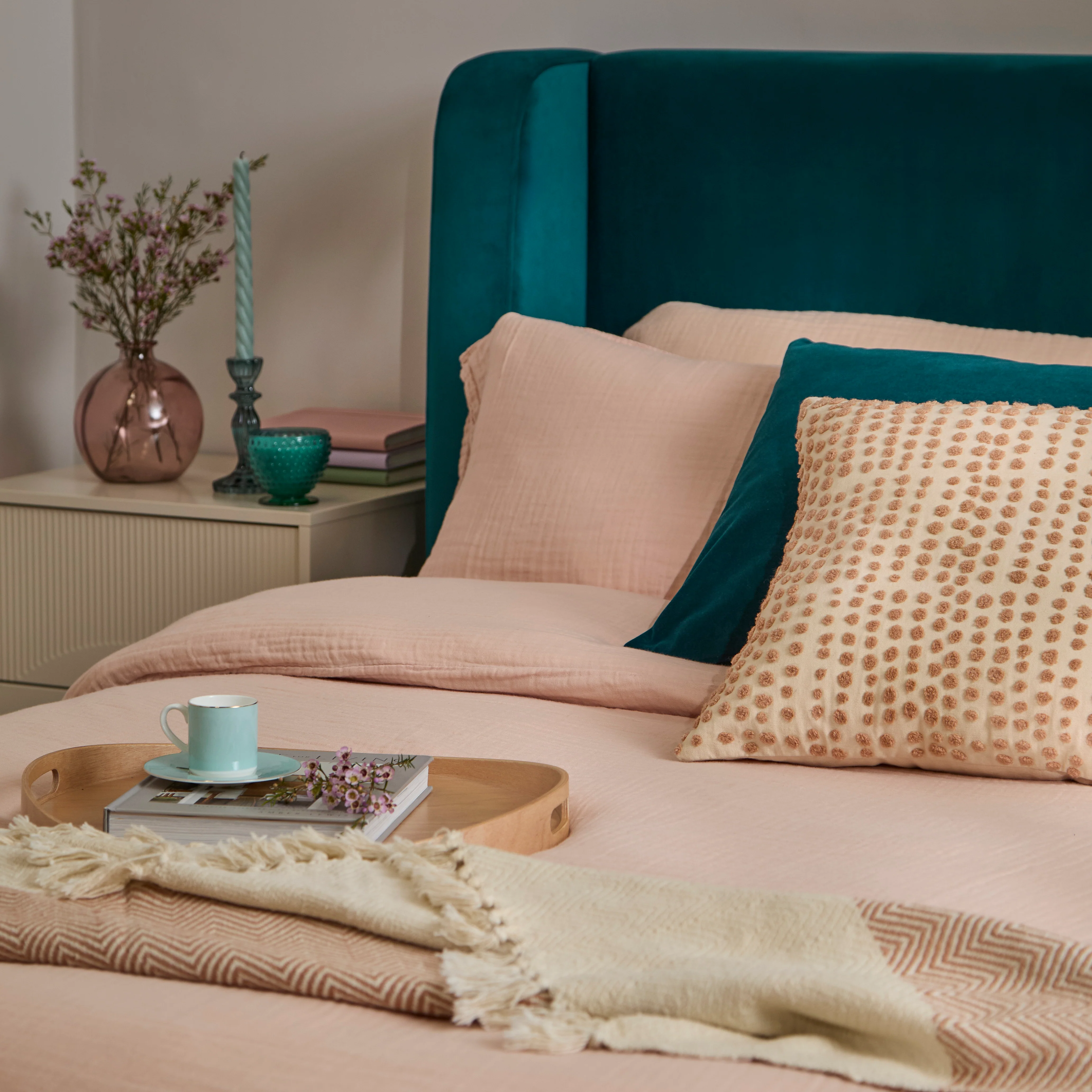Hannah King Ottoman Bed - Deep Teal - Image 7