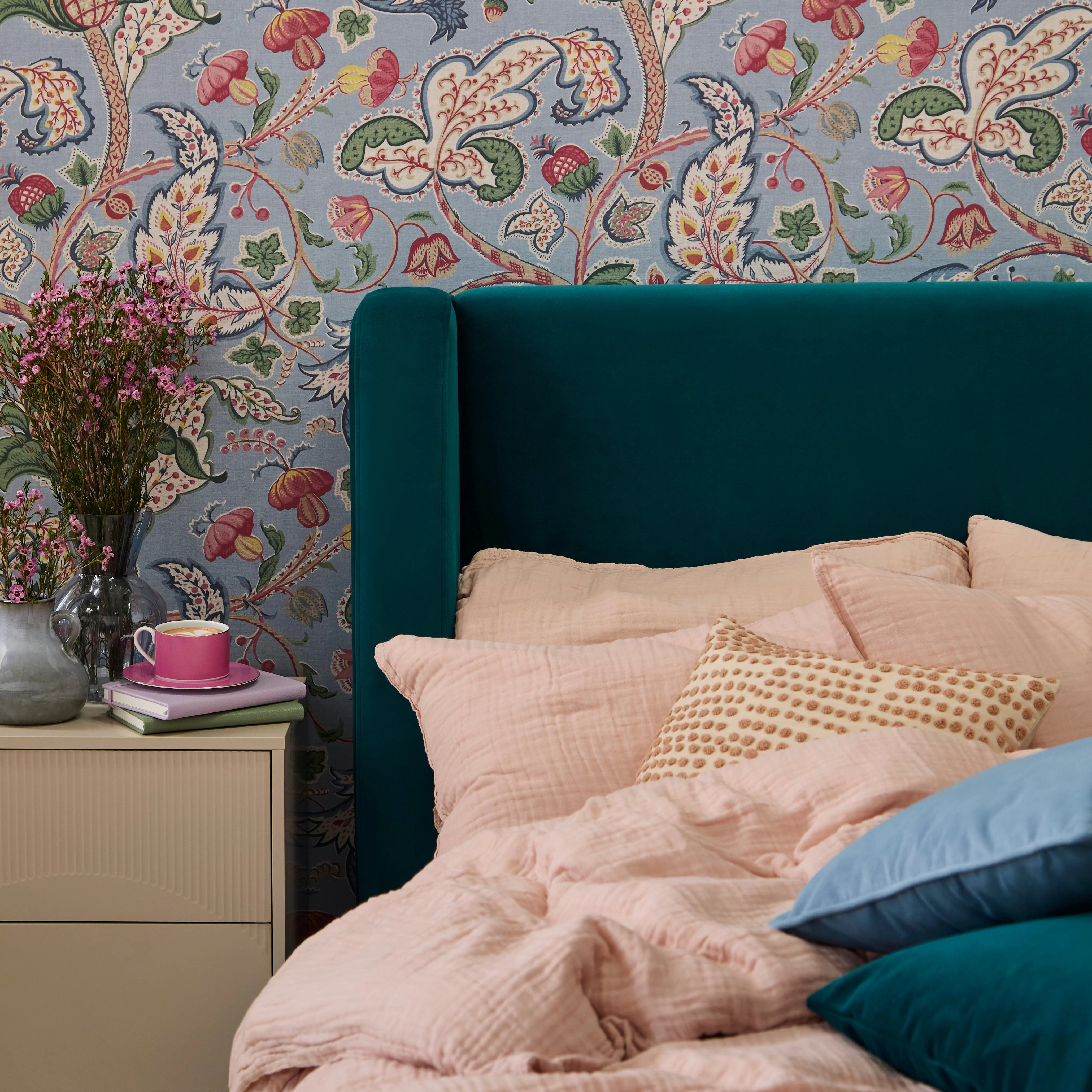 Hannah King Ottoman Bed - Deep Teal - Image 9