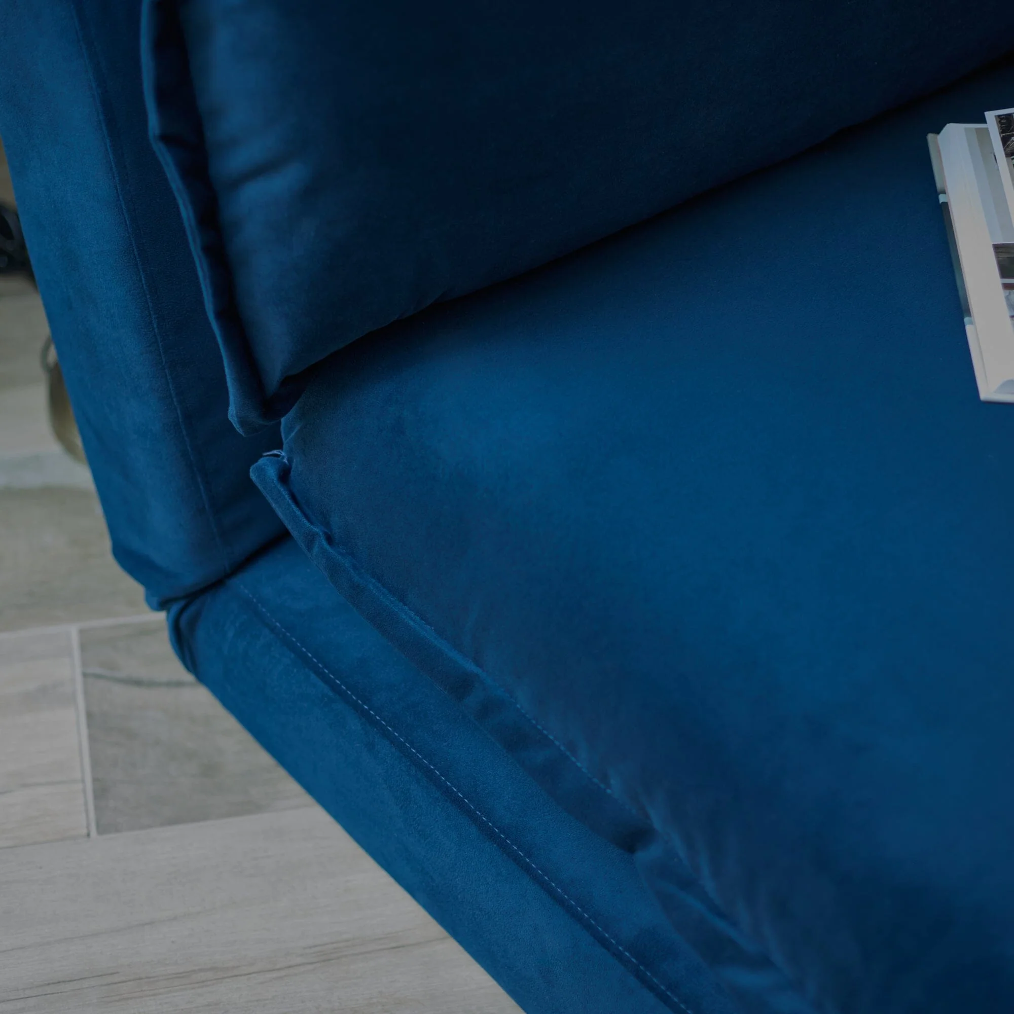Harlow 2 Seater Double Sofa Bed - Ink Velvet - Image 5