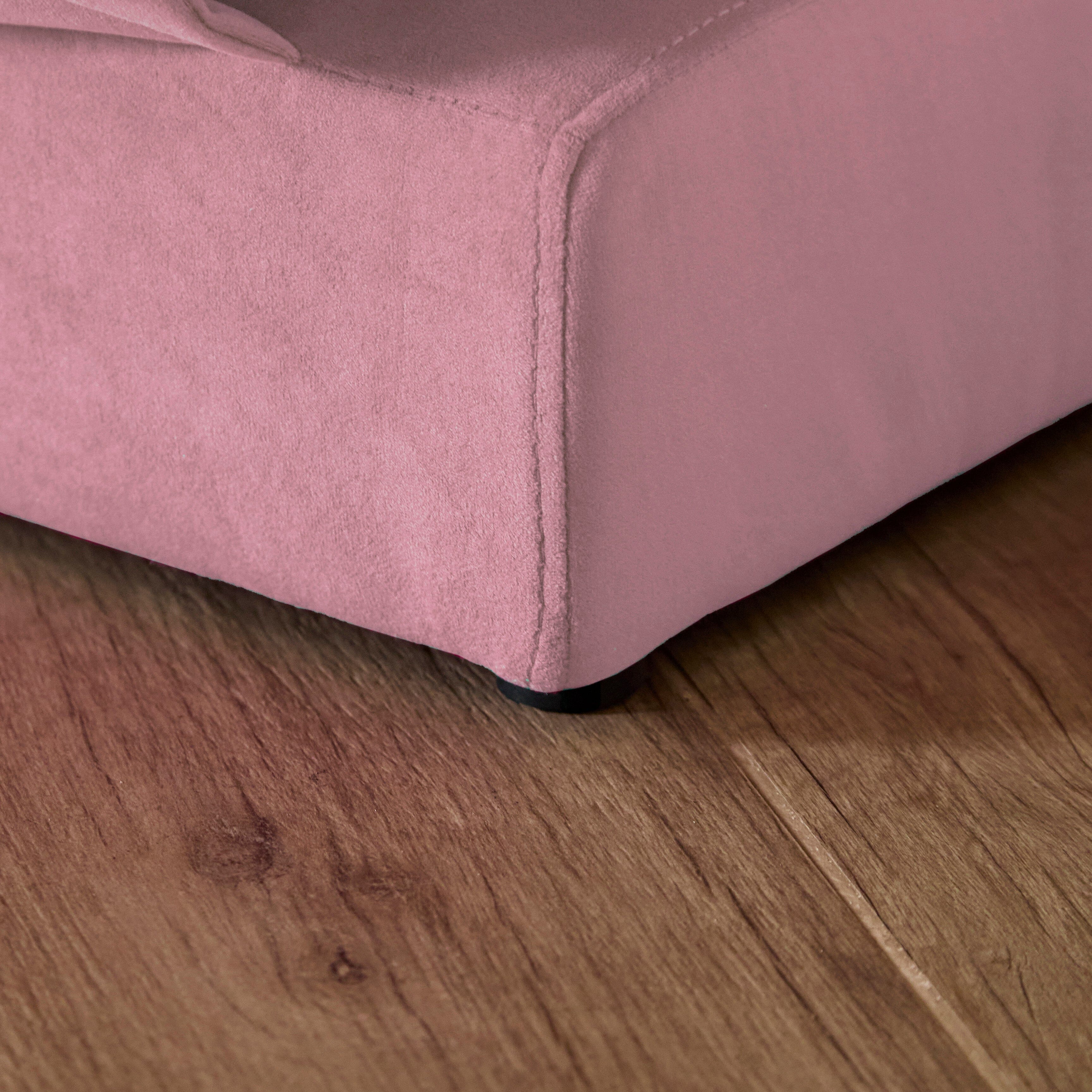 Harlow Single Sofa Bed - Cherry Blossom Pink - Image 8