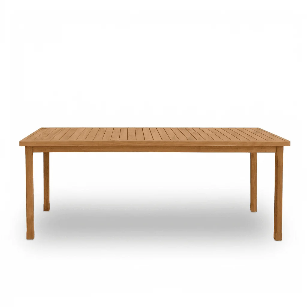 Harlyn 8 Seater Wooden Garden Dining Table - White Acacia - Image 7