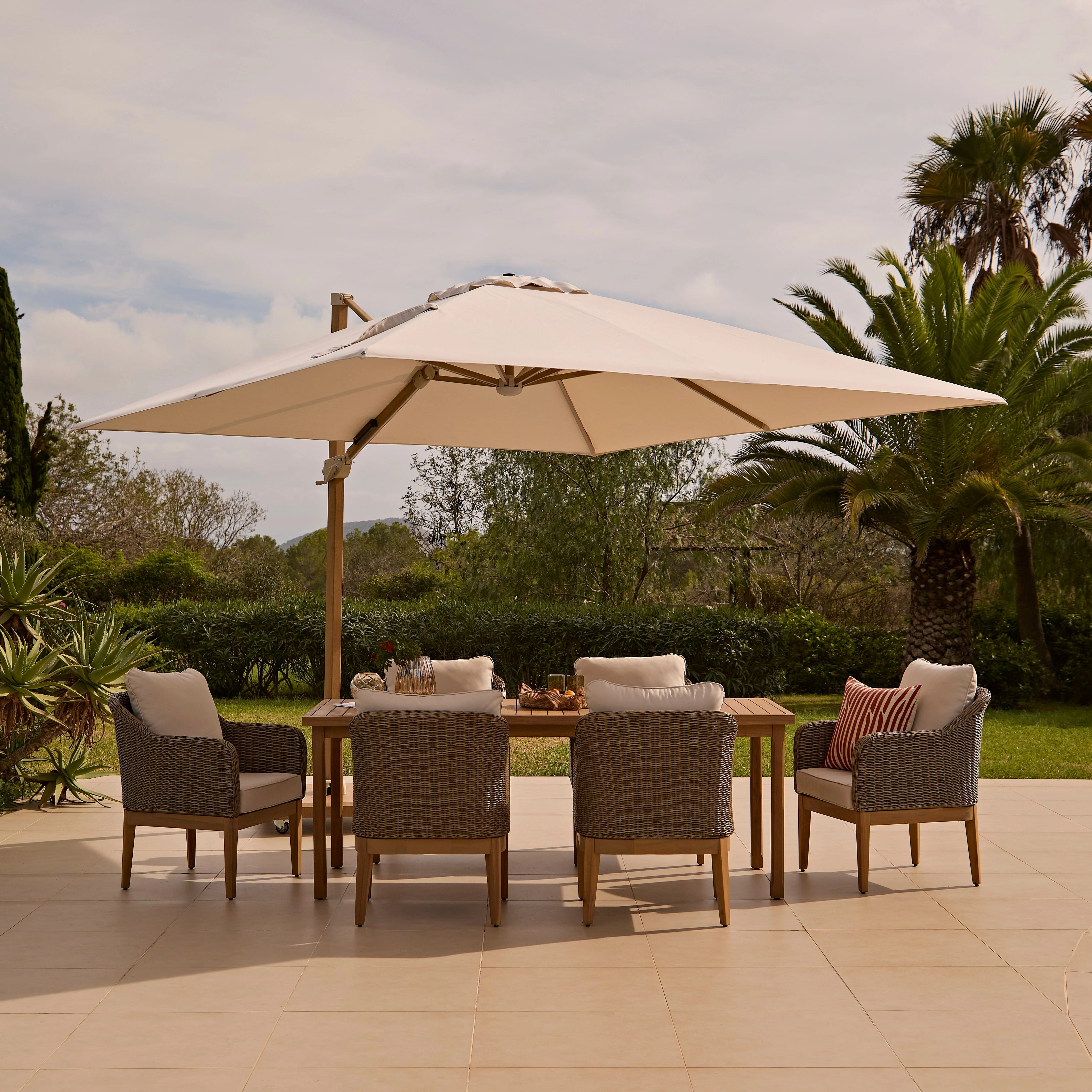 Harlyn 6 Seater Wooden Garden Dining Set with Harlyn Chairs - 200cm - Image 2