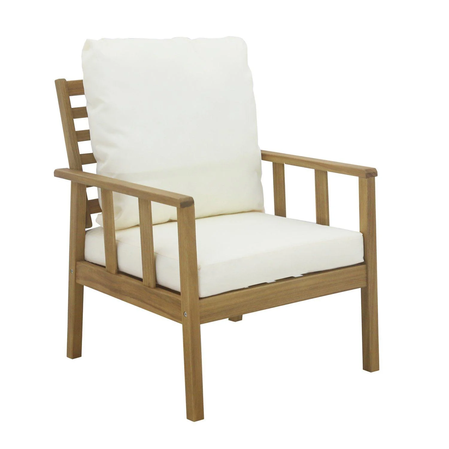 Harrelson Wooden Garden Sofa Set with Cream LED Premium Cantilever Parasol - Natural - Image 15