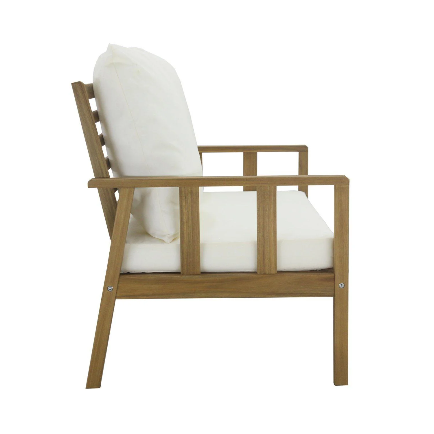 Harrelson Wooden Garden Sofa Set with Grey Lean Over Parasol - Natural - Image 19