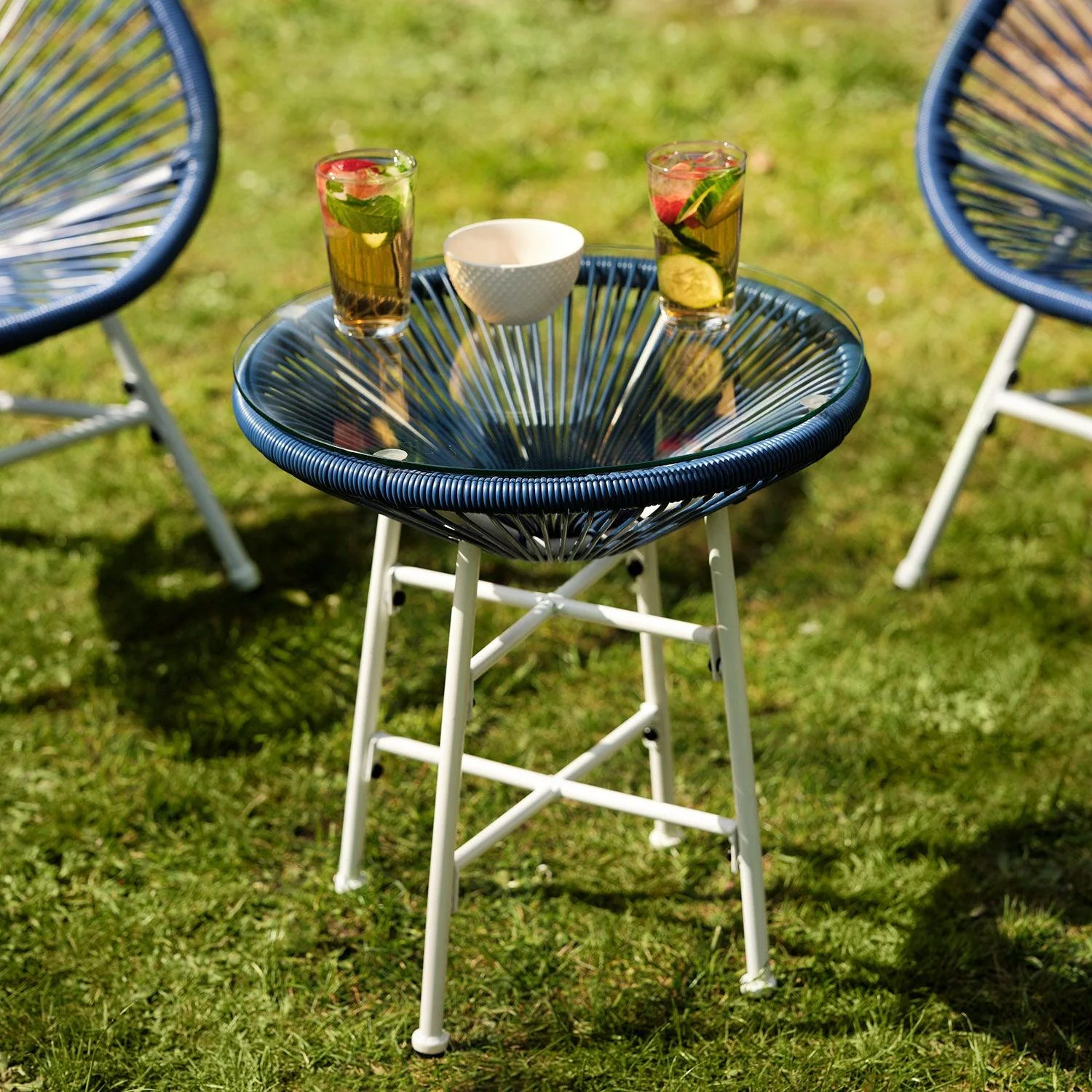 Outlet - Hebe String Bistro Set - Navy Blue - Image 3