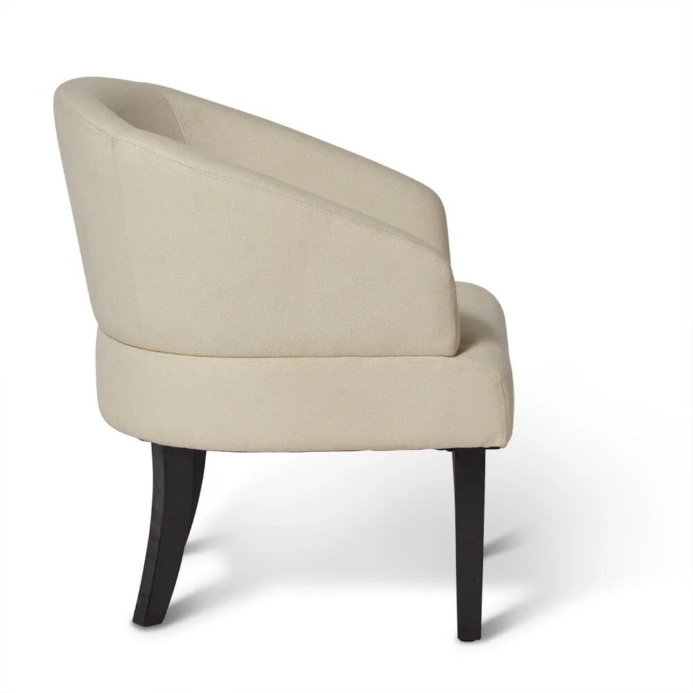 Henriette Occasional Chair - Ivory Woolly Twill - Image 8